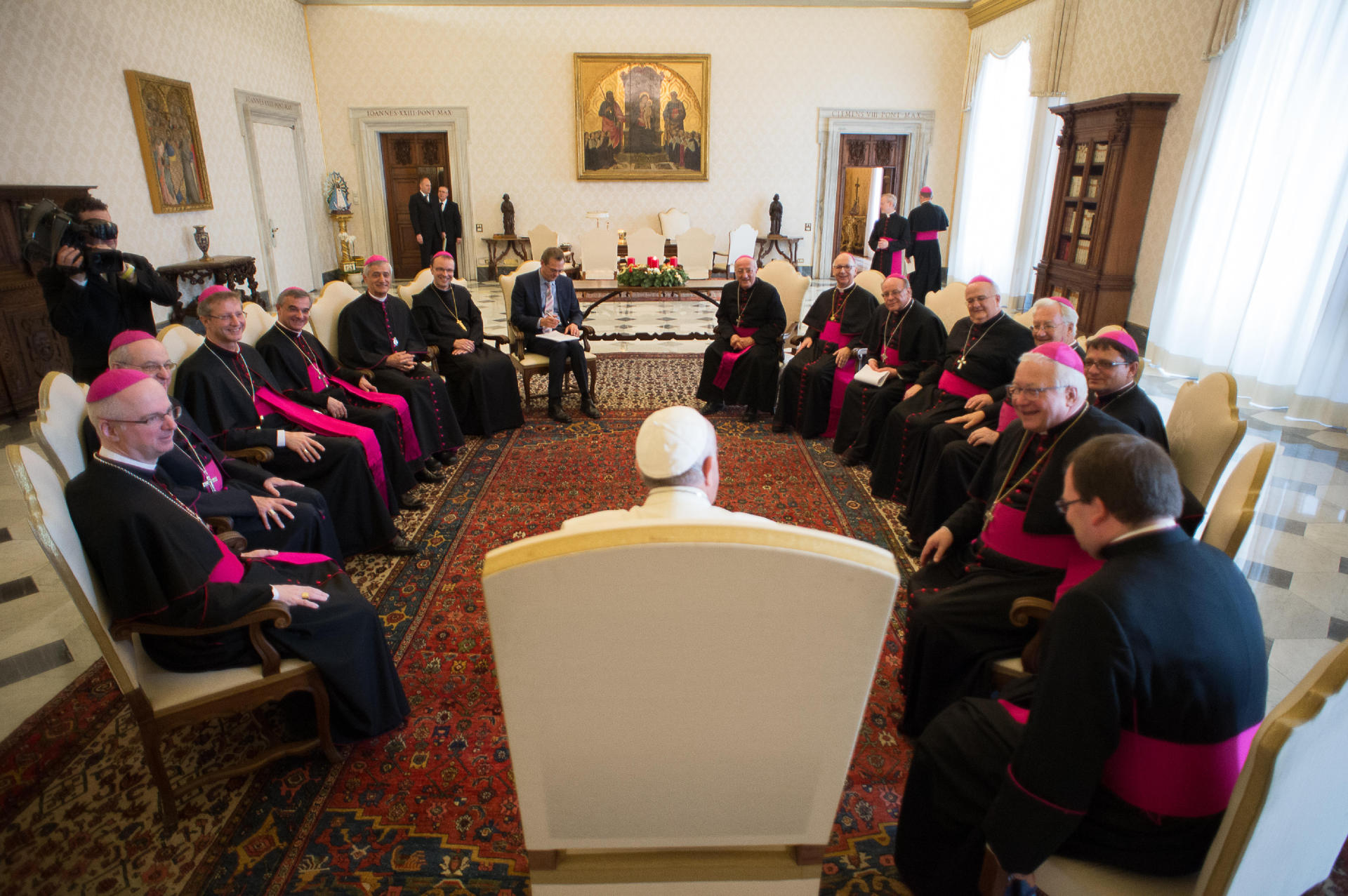 Die Schweizer Bischöfe im Jahr 2014 beim Papst