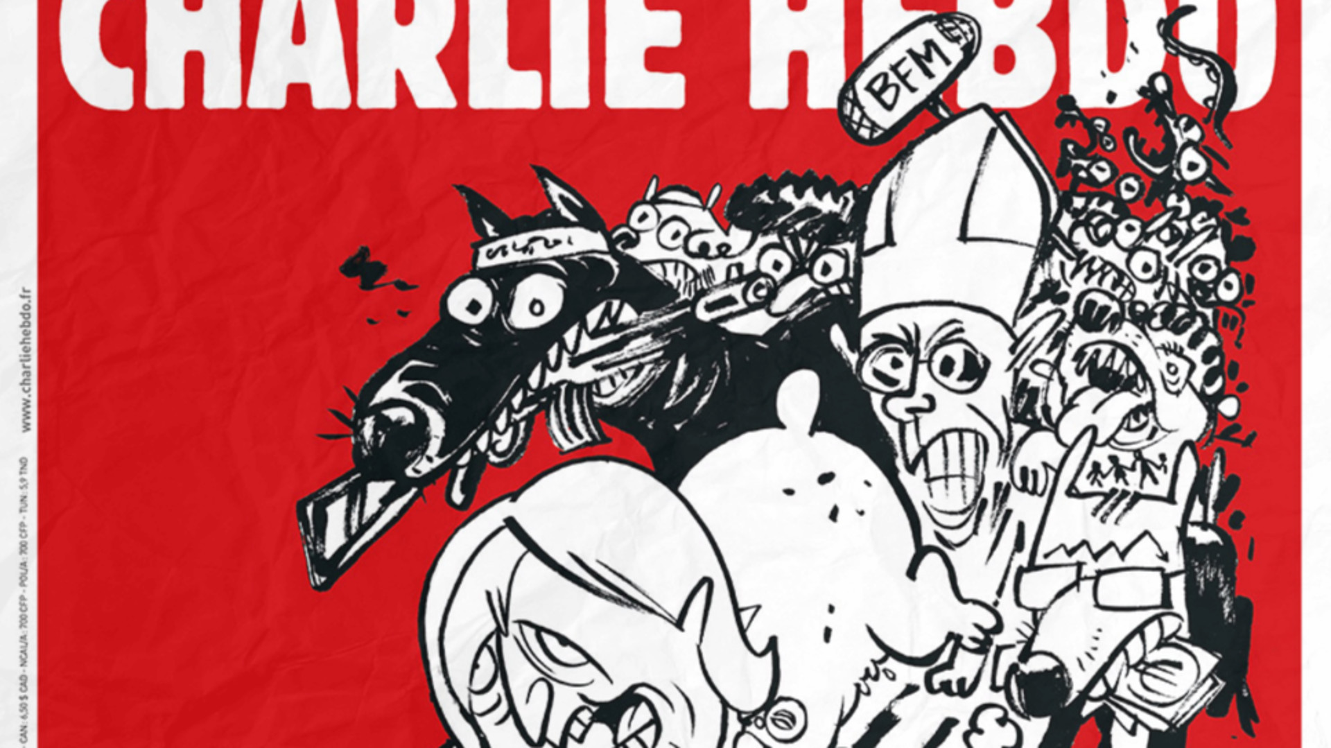 Ausschnitt Titelbild von Charlie Hebdo vom 25.2.2015