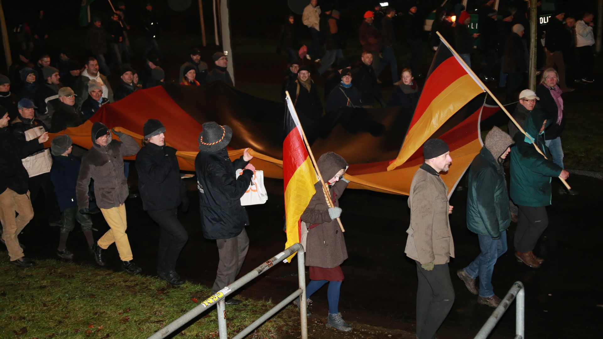 Pegida-Demonstration in Dresden, 5.1.2015