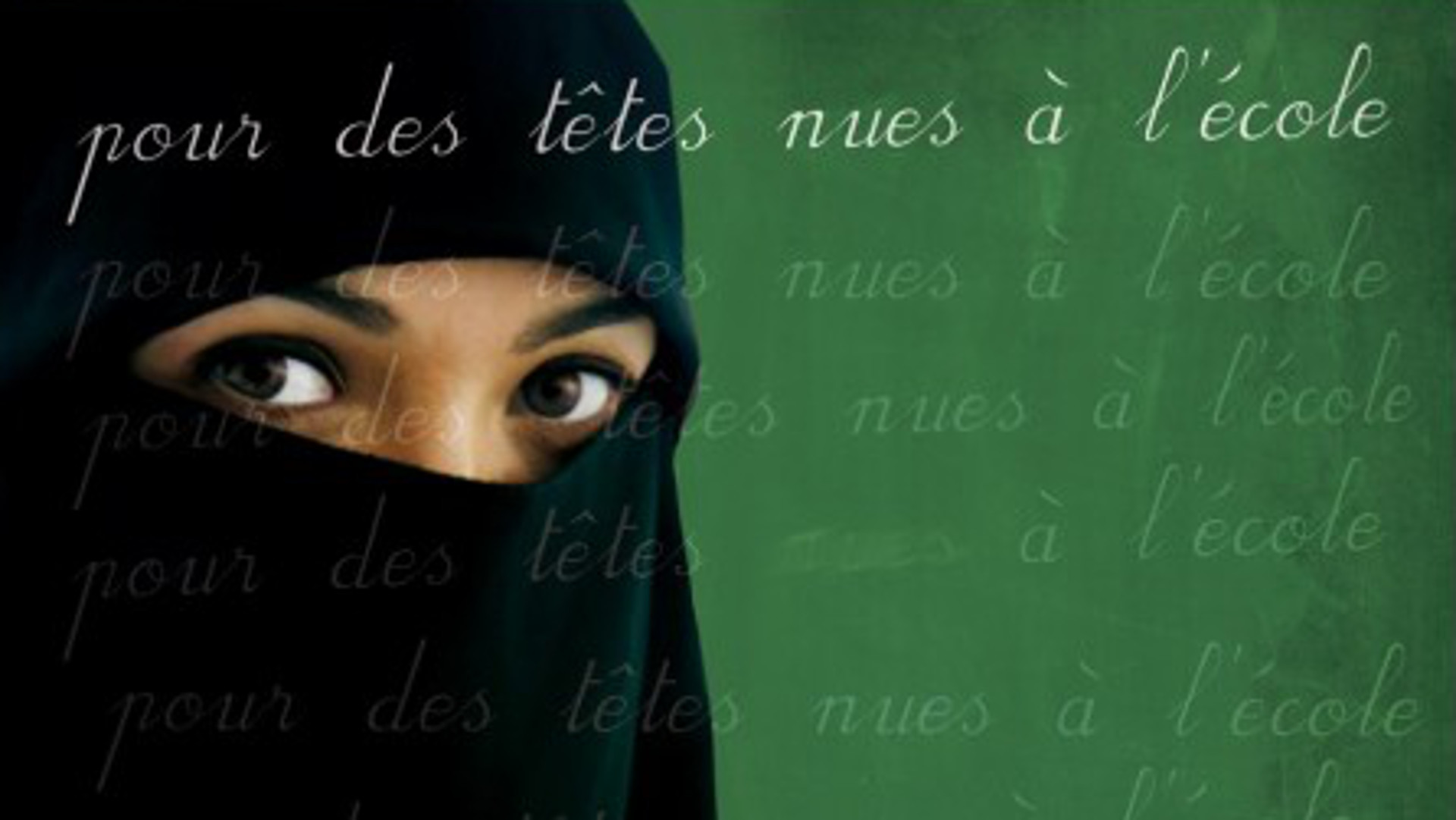 Initiative zum Verbot von Kopfbedeckungen an Walliser Schulen (Plakat-Ausschnitt)