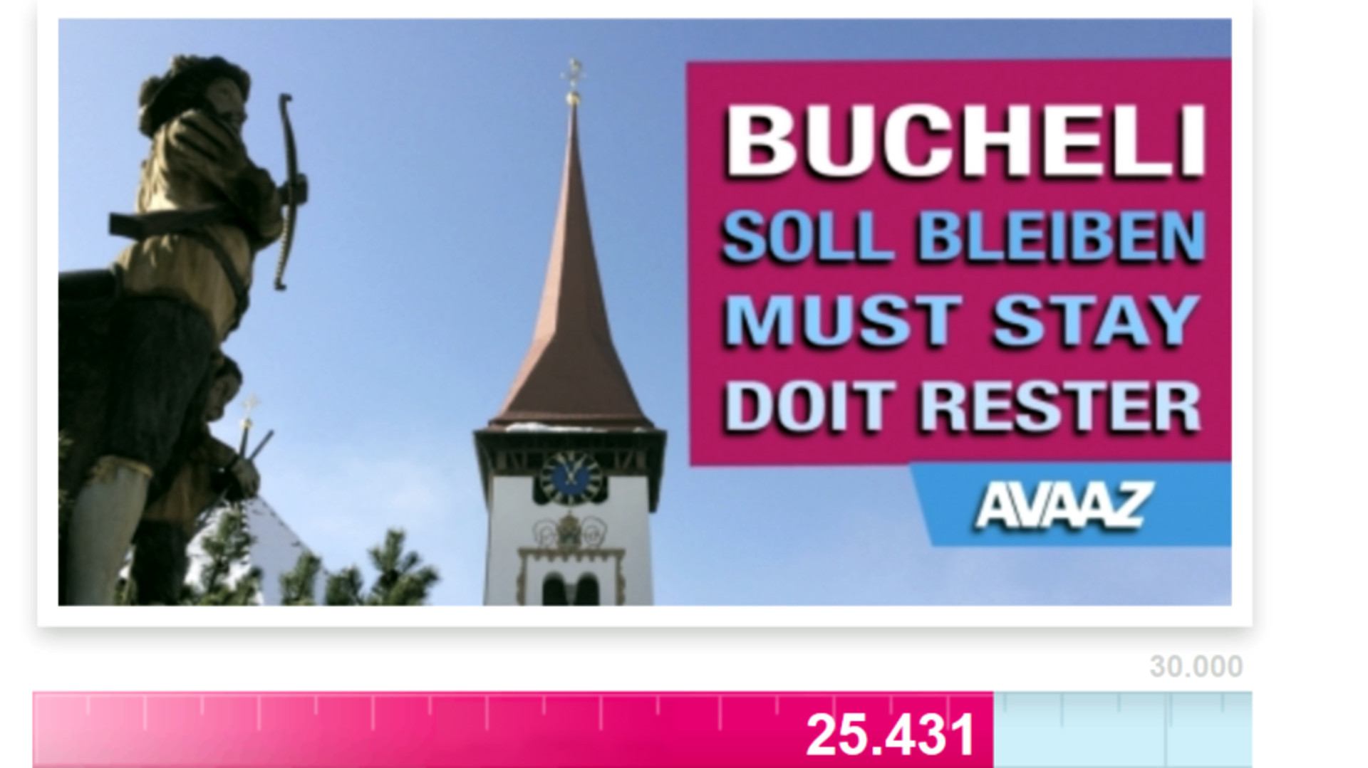 Internet-Petition für Pfarrer Wendelin Bucheli