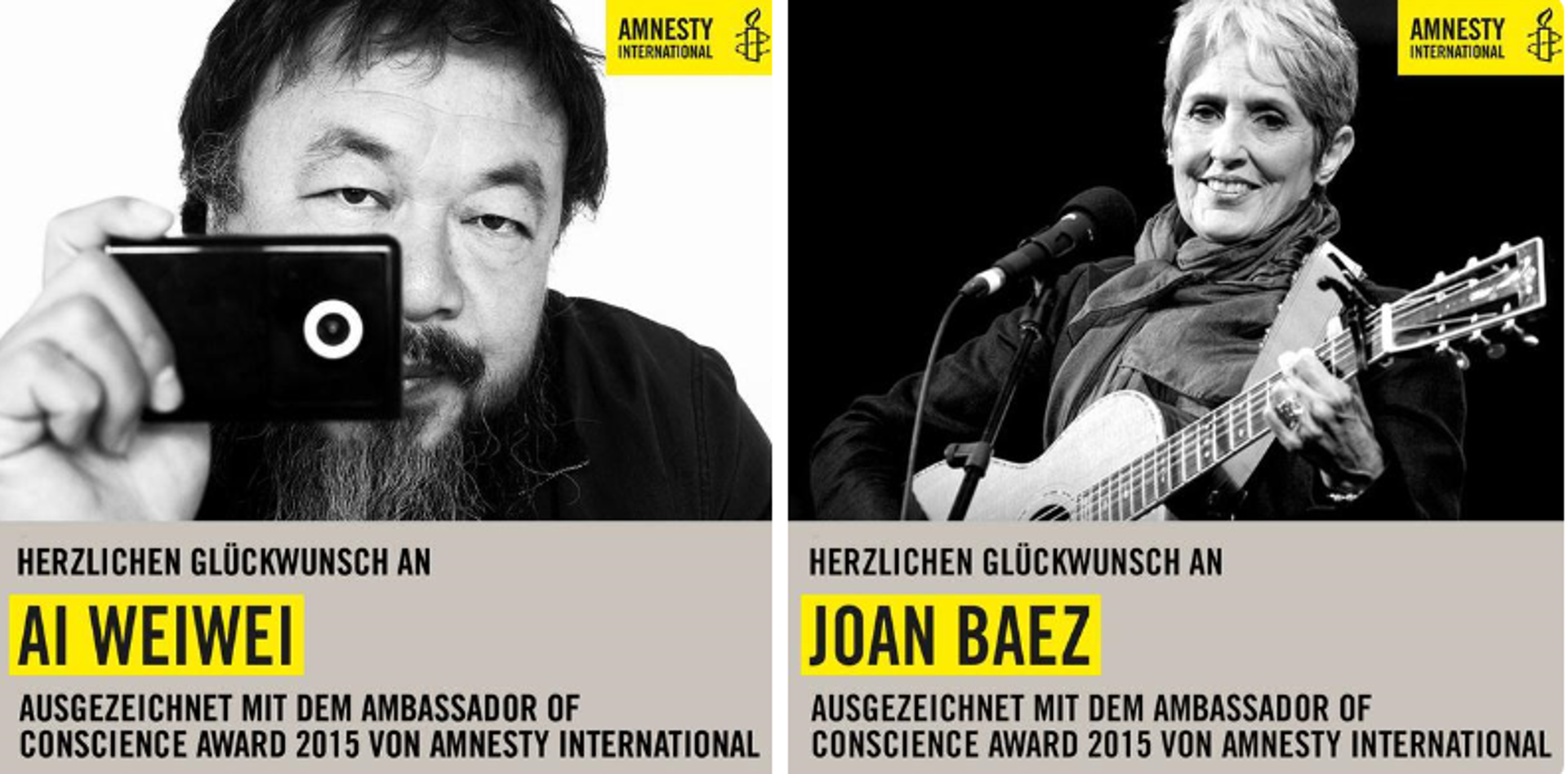 Botschafter der Gerechtigkeit: Ai Weiwei und Joan Baez
