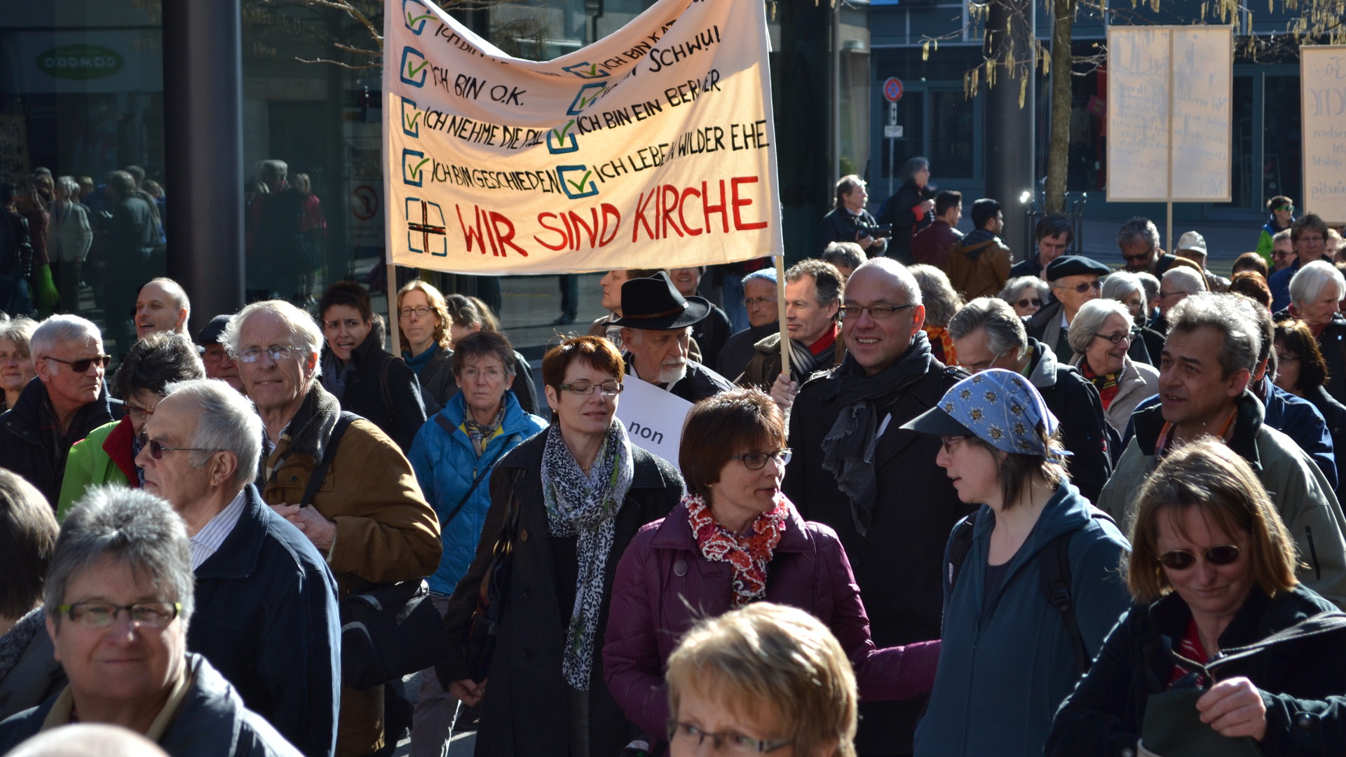 Demonstration der Allianz "Es reicht" im März 2014