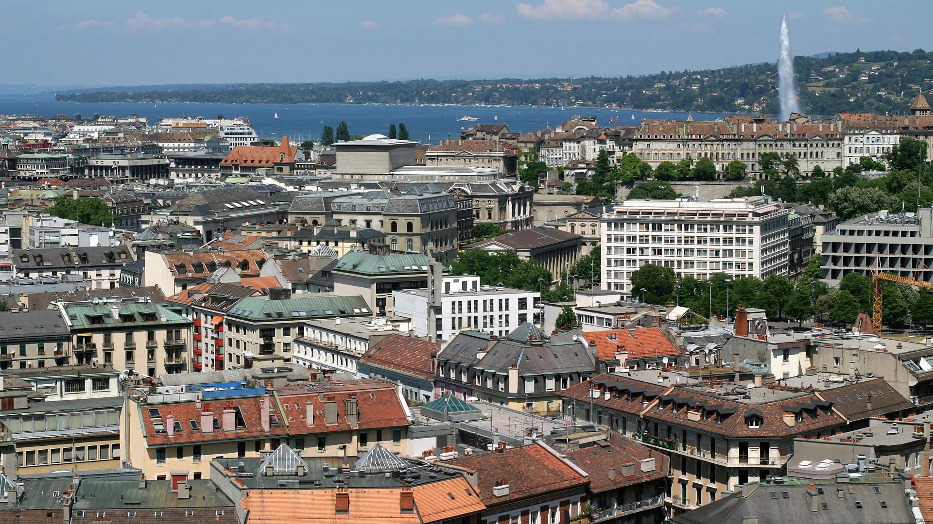 Blick auf die Stadt Genf.