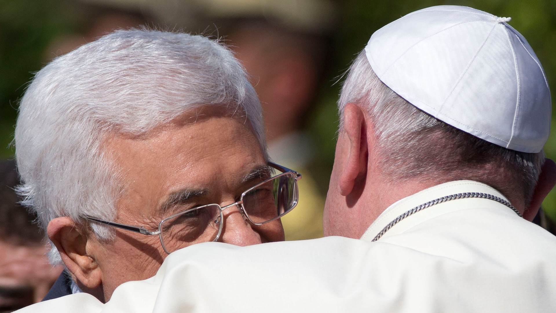 Papst Franziskus und Mahmud Abbas  in Bethlehem im Jahr 2014
