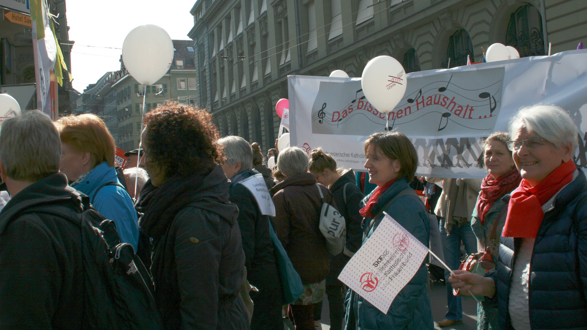 SKF-Frauen an der Kundgebung zum Tag der Frau, 7. März 2015