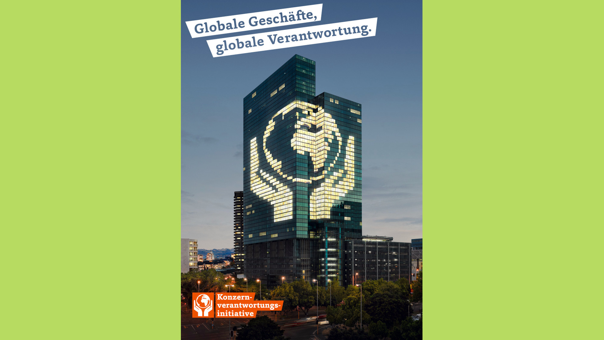 Werbeplakat Konzernverantwortungsinitiative