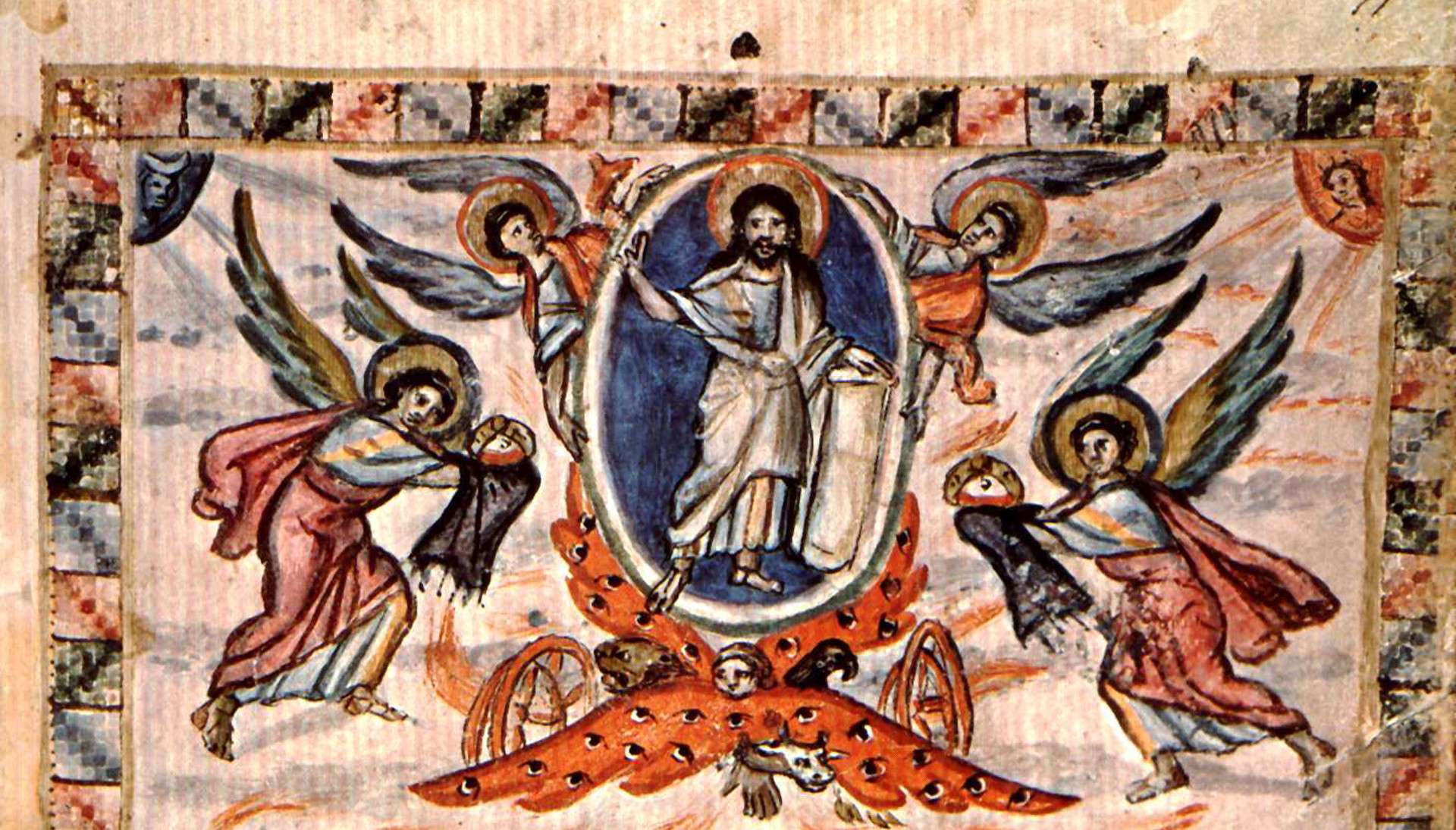 Manuscript print of an image of the Ascension of Christ into Heaven [...]