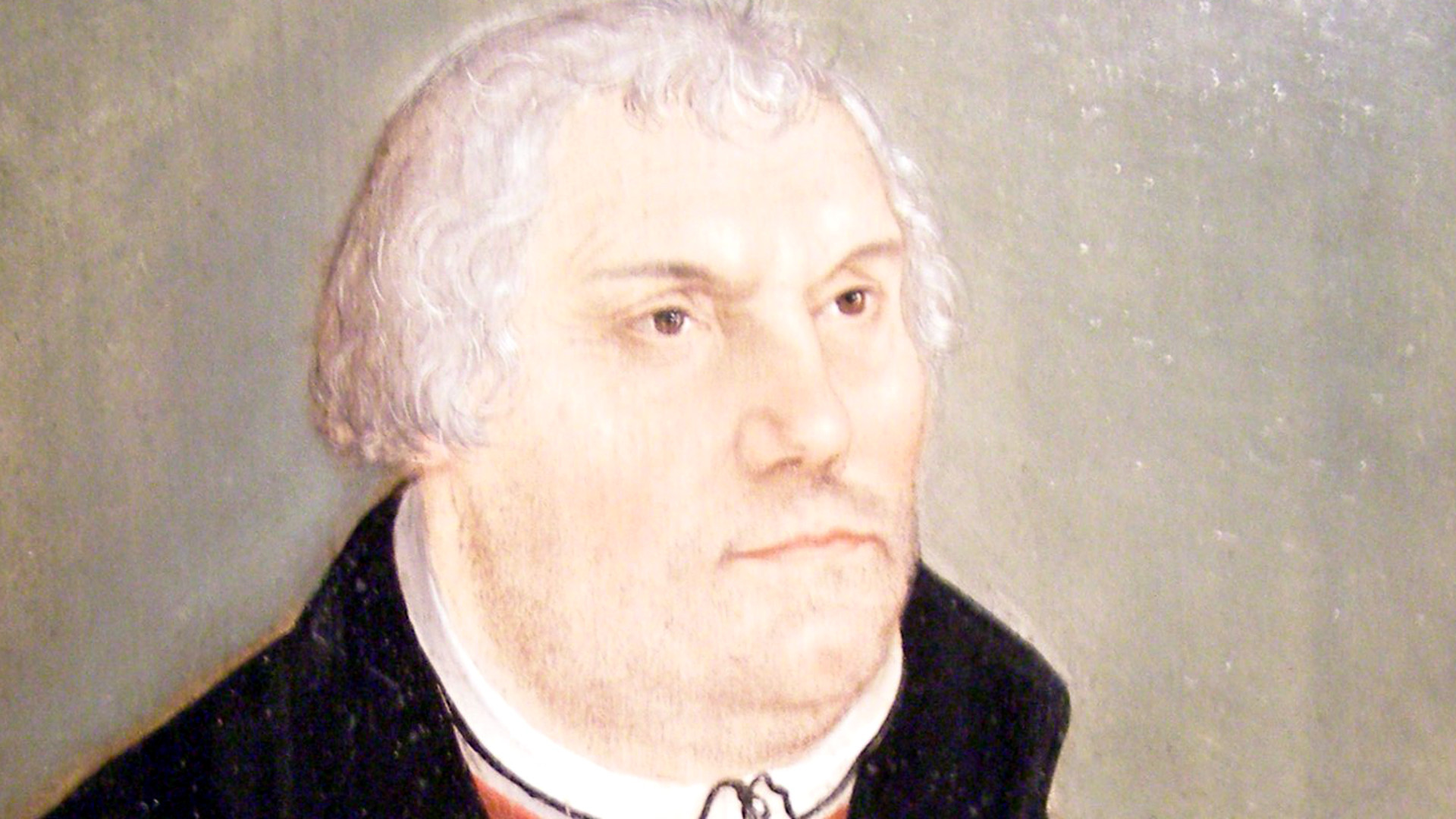 Martin Luther in einem Porträt von Lucas Cranach dem Jüngeren.