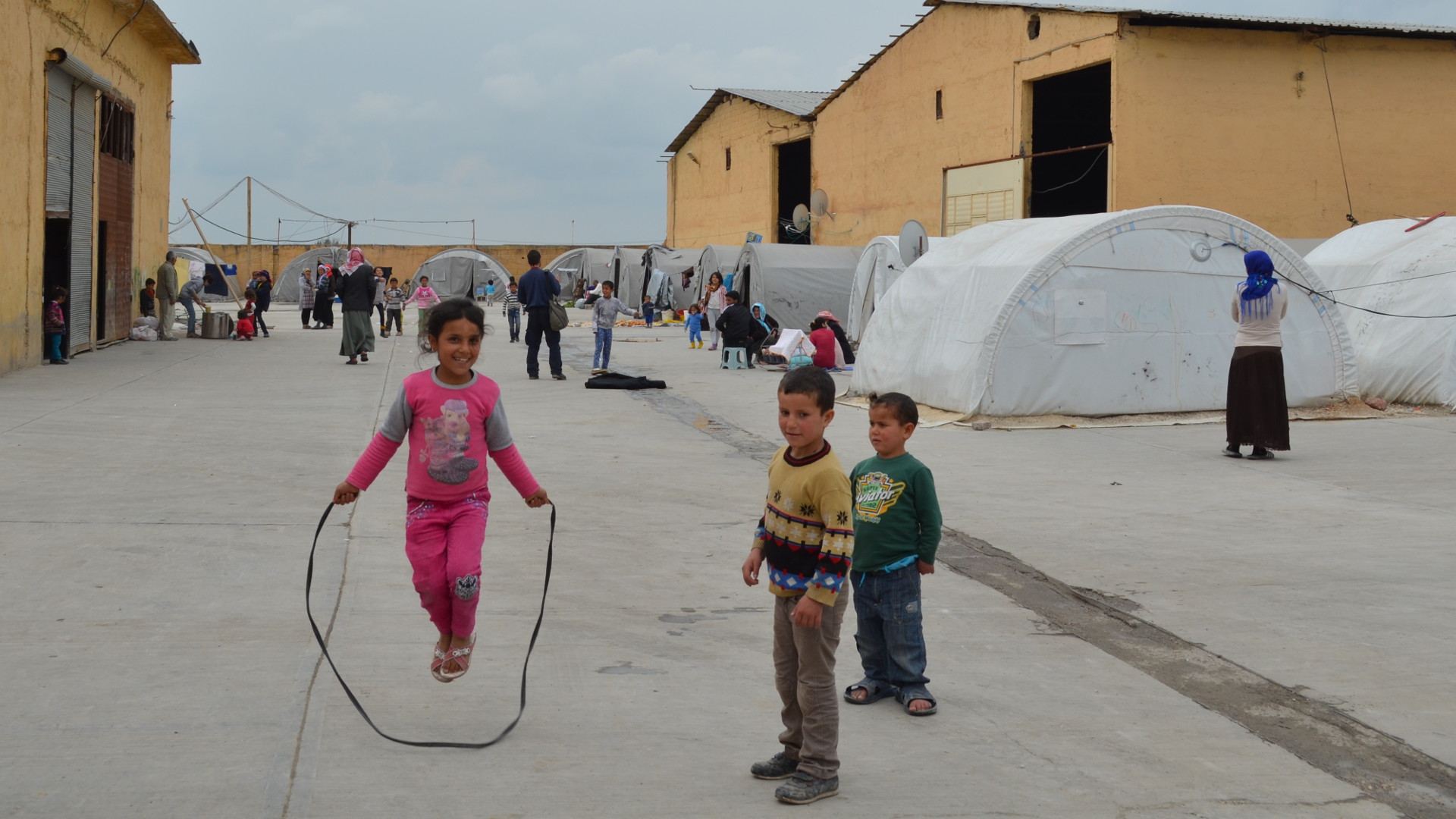 Kurdische Flüchtlinge in einem Lager in der Türkei