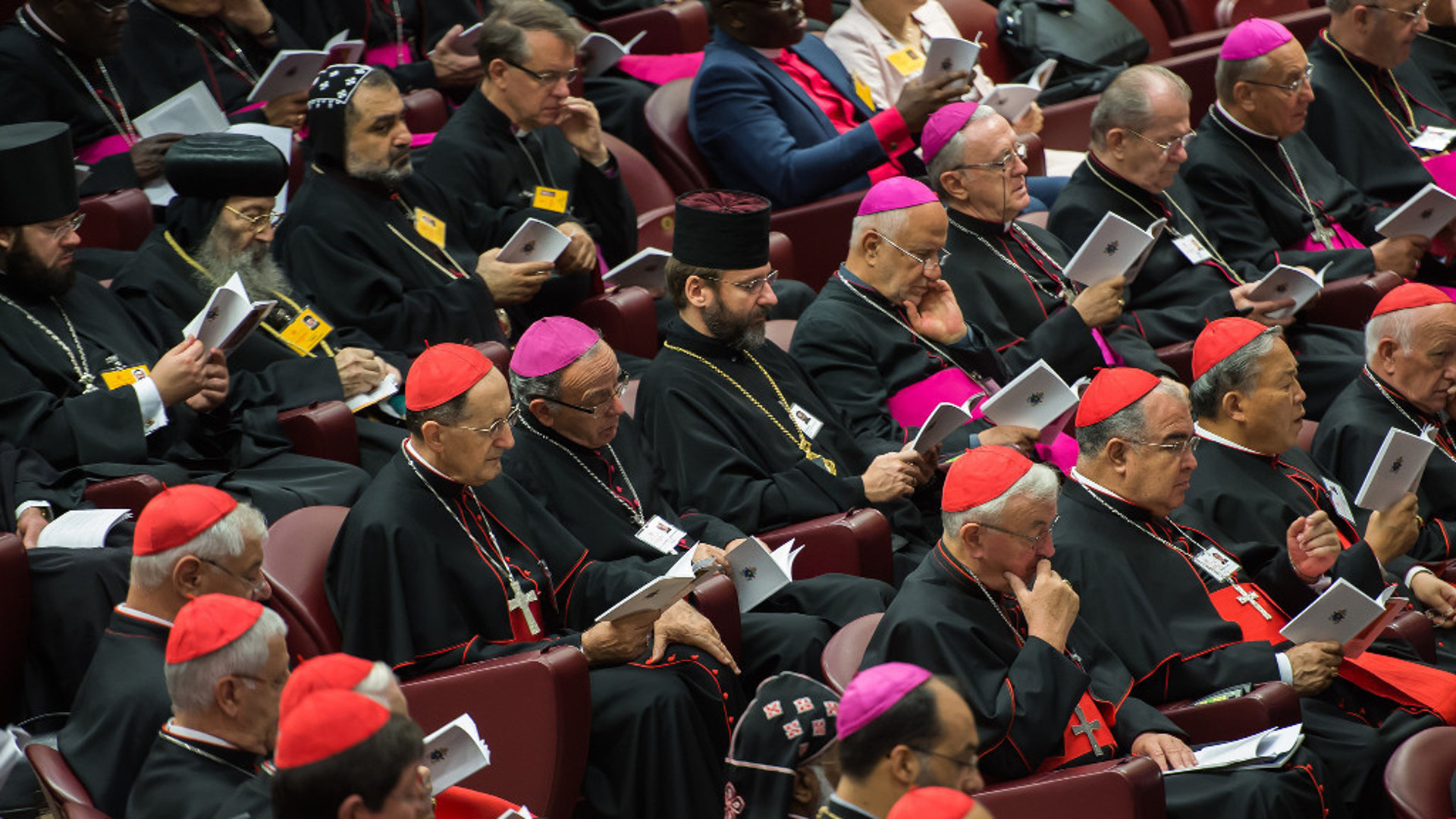 Teilnehmer der Bischofssynode über Ehe und Familie im Vatikan am 8. Oktober 2014