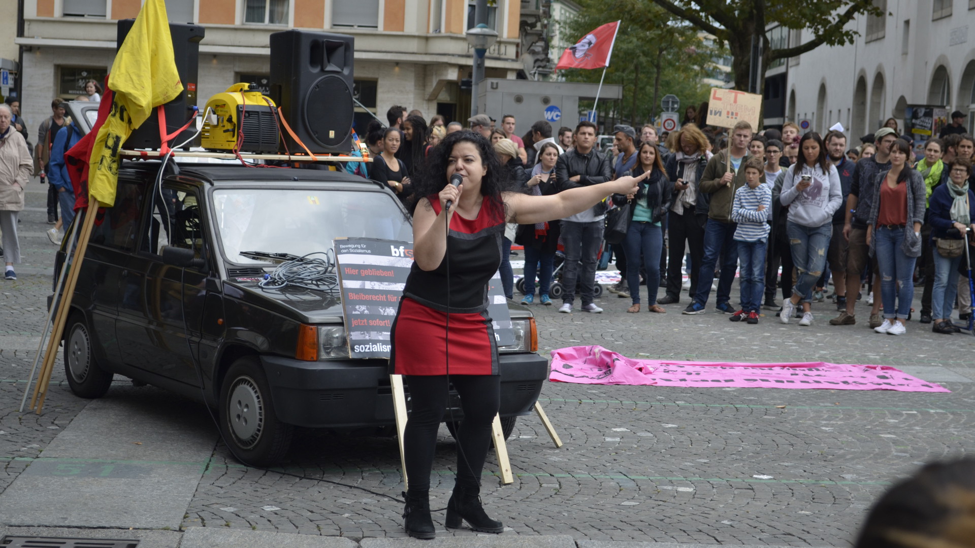 Sonia Bischoff: Initiantin der Solidaritätskundgebung für Flüchtlinge am 5. September 2015 in Zürich