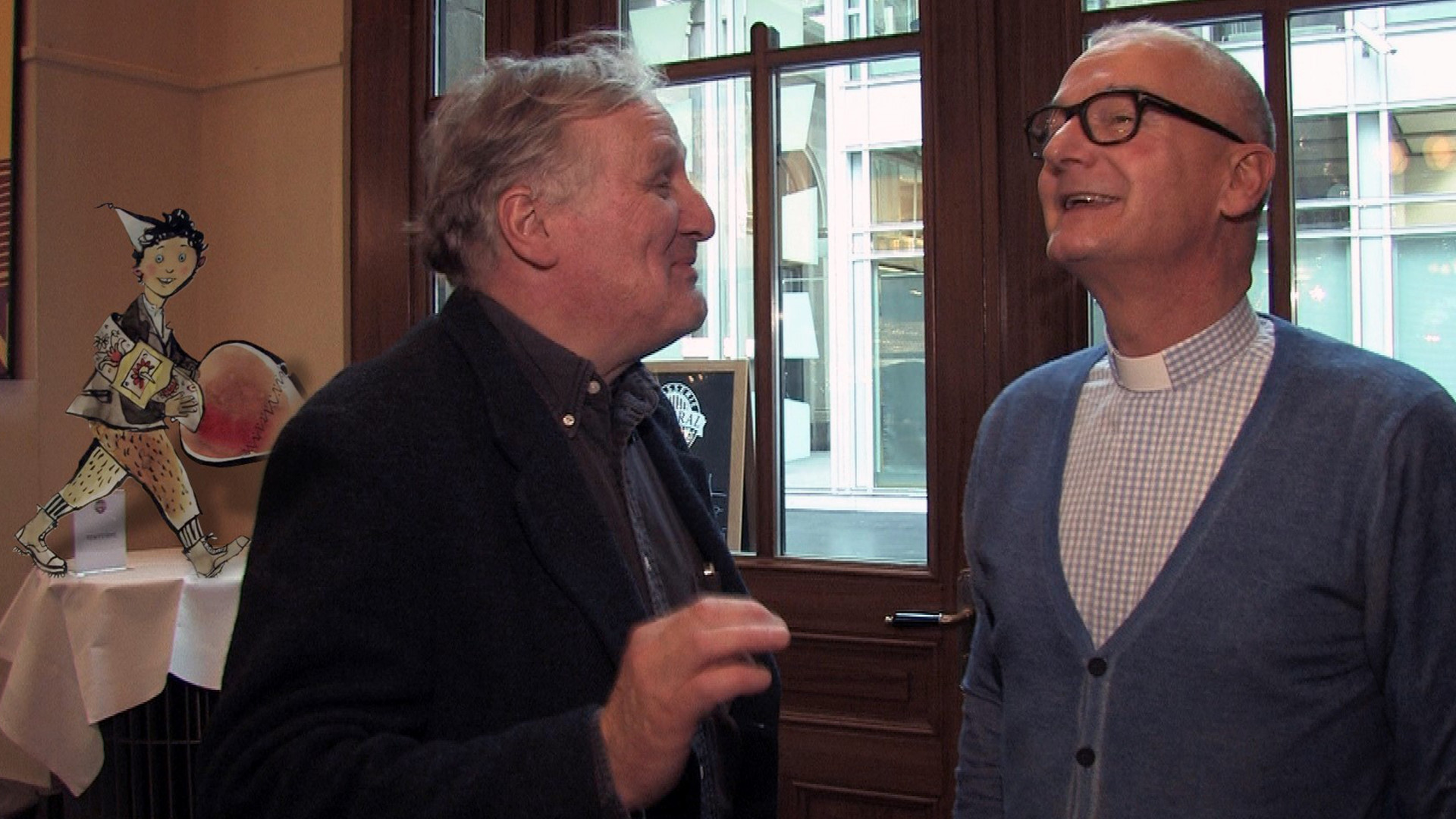 Schauspieler Andrea Zogg (links) und Pfarrer Urs Steiner.