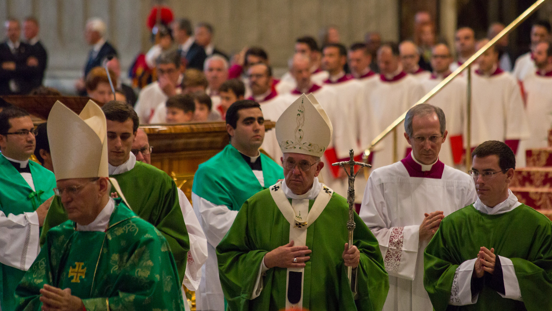 Papst Franziskus bei der Messe zum Abschluss der Familiensynode