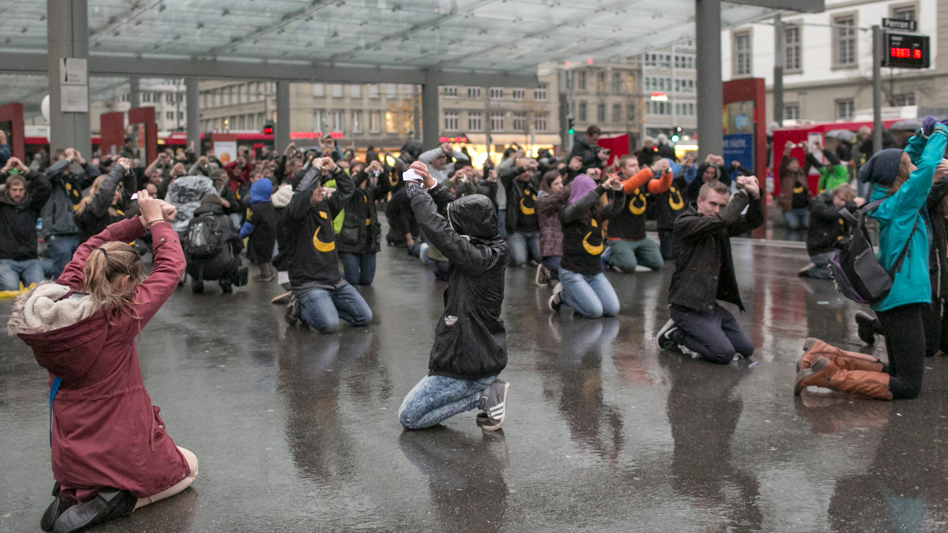 Flashmob für verfolgte Christen in Bern, 2014