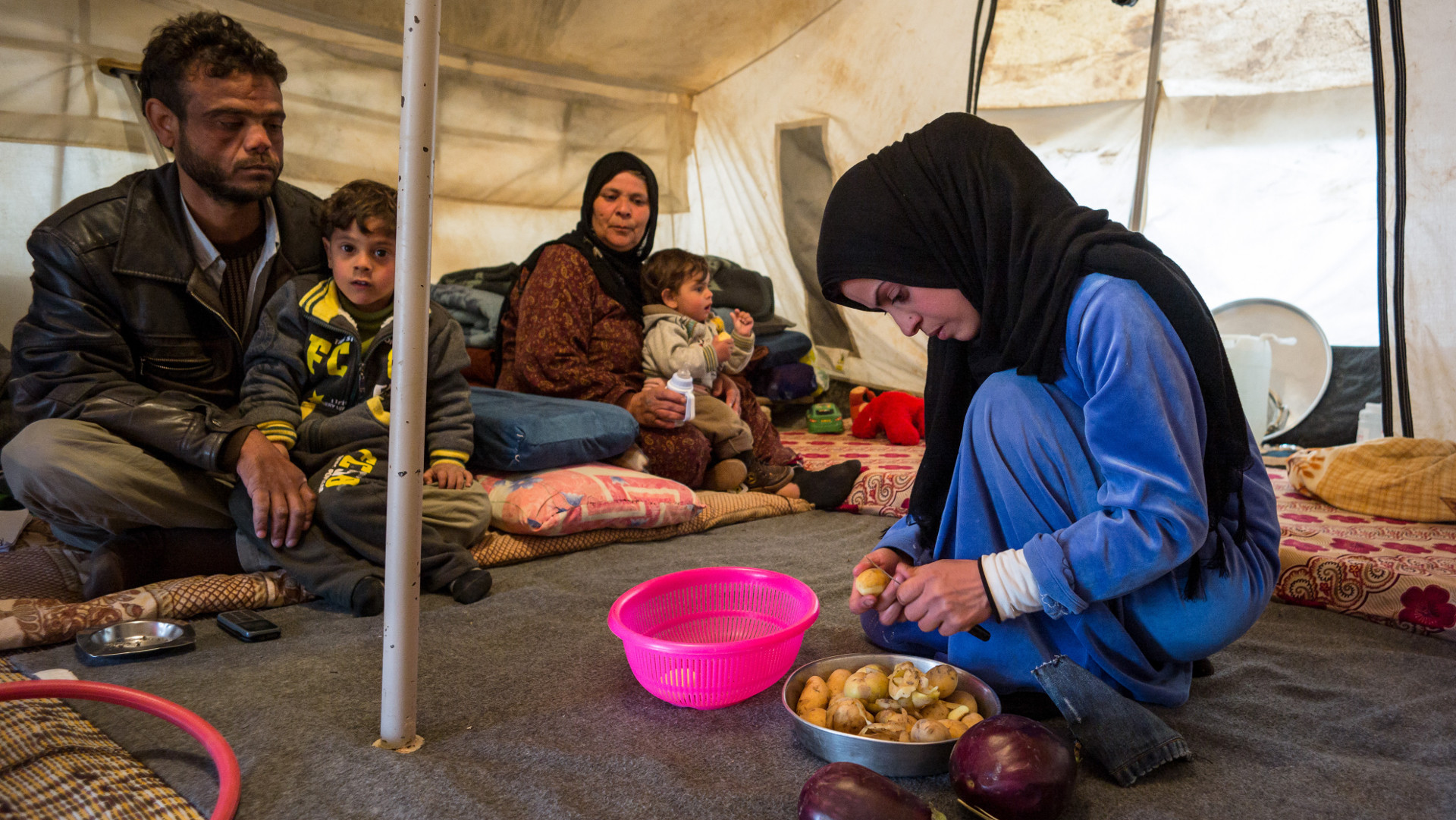 Syrische Familie in Jordanien
