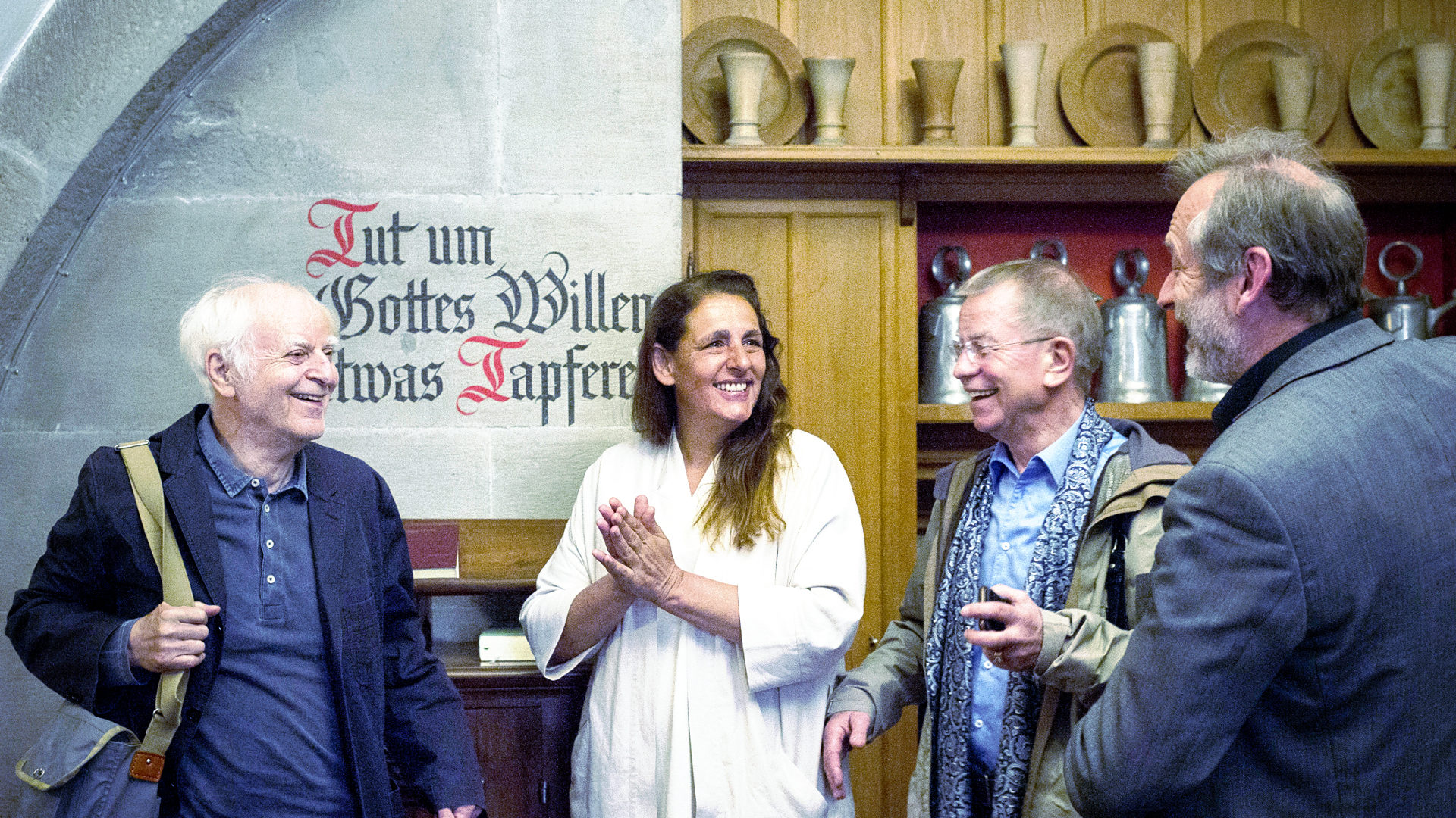 Adolf Muschg, Jaqueline Badran, Klaus Heer, Christoph Sigrist (v.l.)