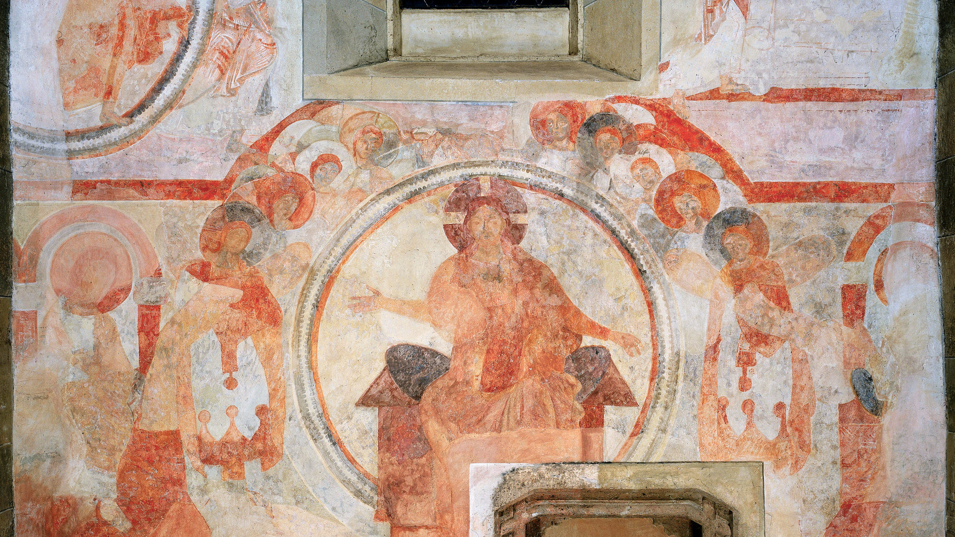 Das Fresko in der Klosterkirche St. Johann, Müstair GR, zeigt das Jüngste Gericht.