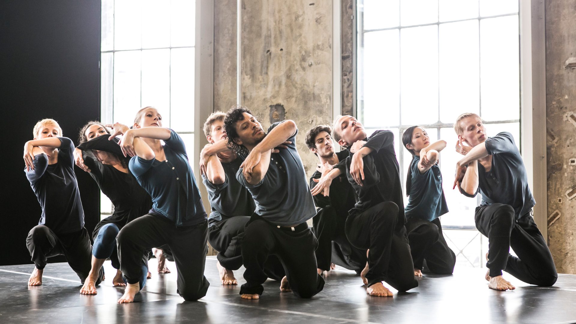 Die Tanzkompanie St. Gallen probt den Rosenkranz-Tanz in der Lokremise