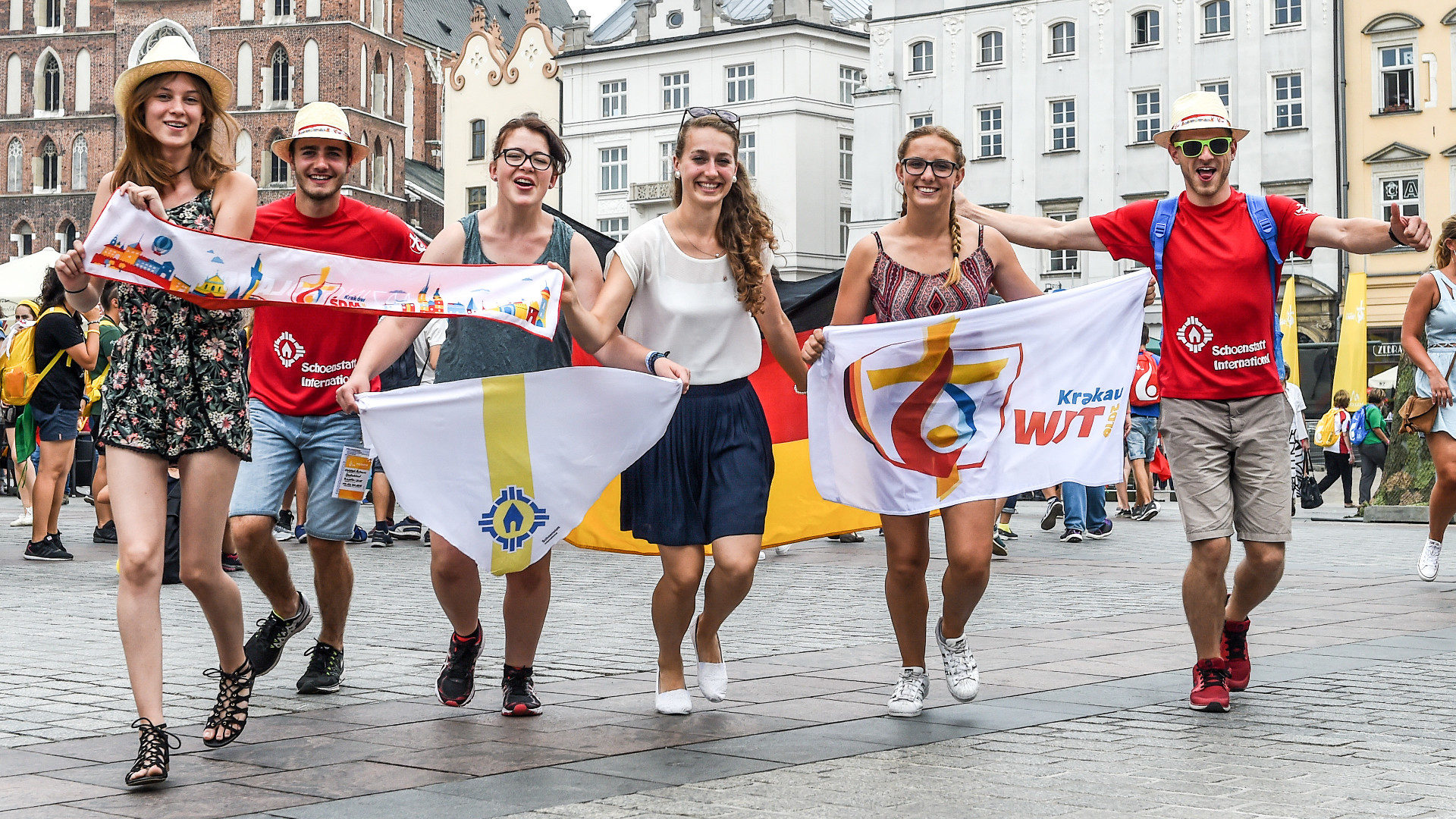 Jugendliche am Weltjugendtag in Krakau