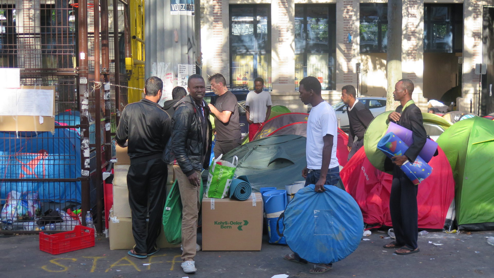 Flüchtlinge in Paris