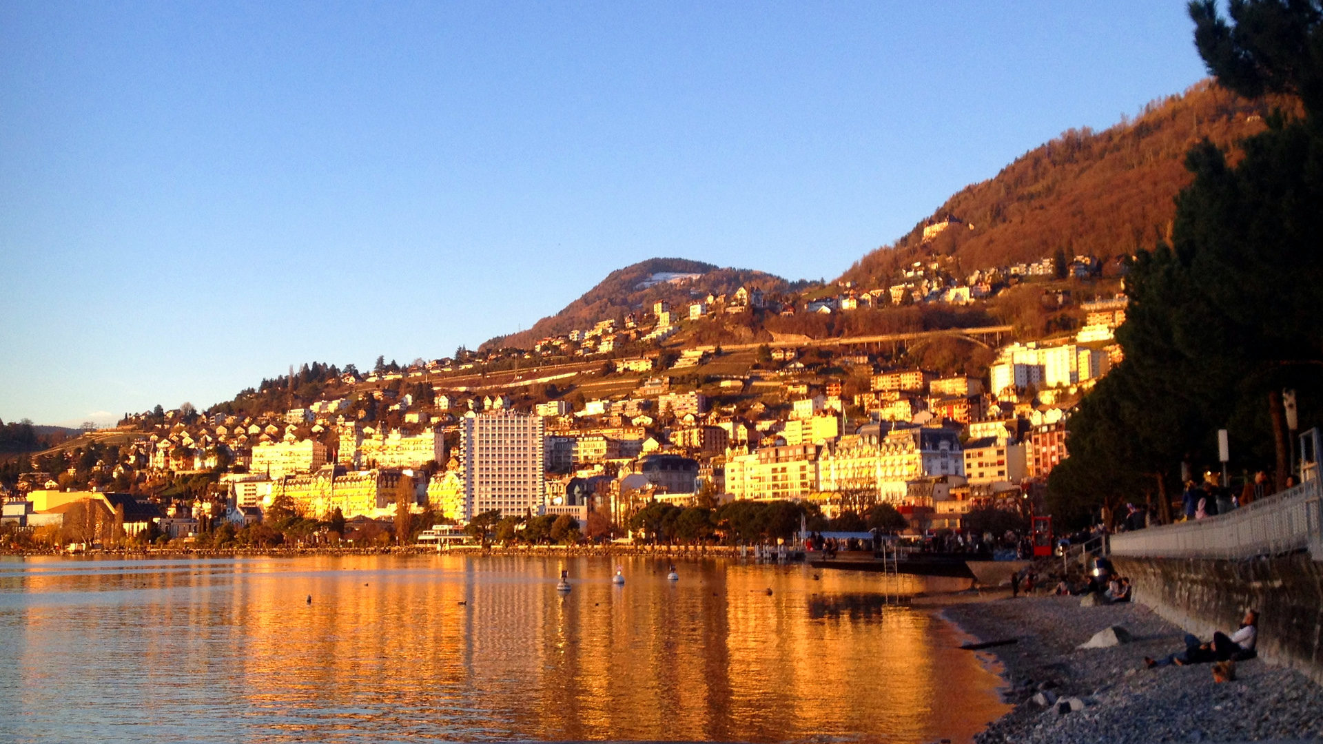 Blick auf waadtländer Riviera