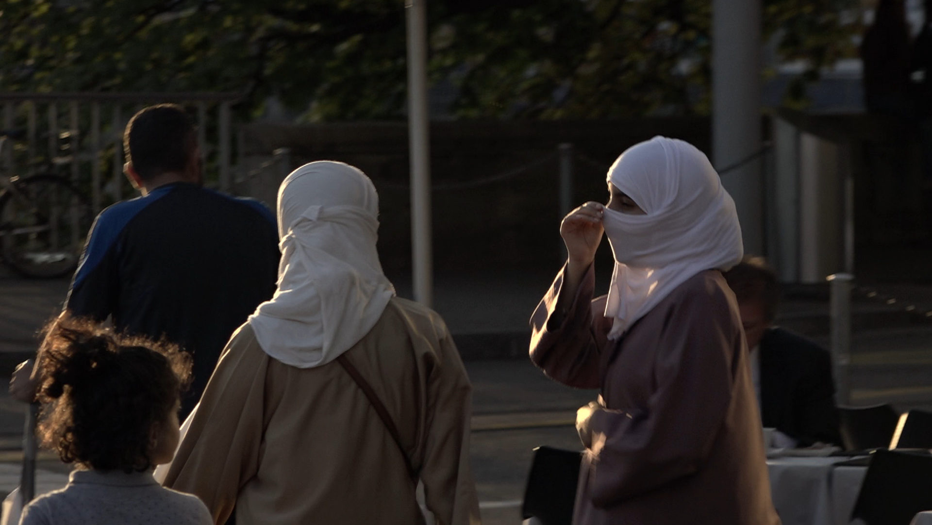 Muslimische Frauen mit Nikab in Zürich