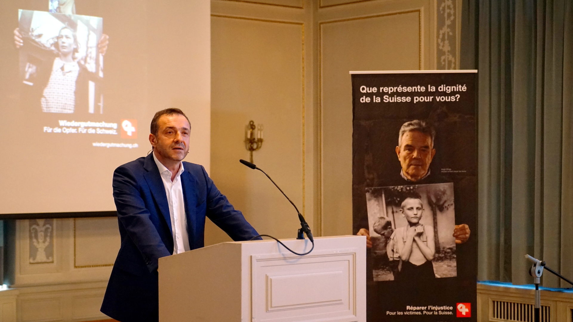 Guido Fluri am Festakt  in Bern