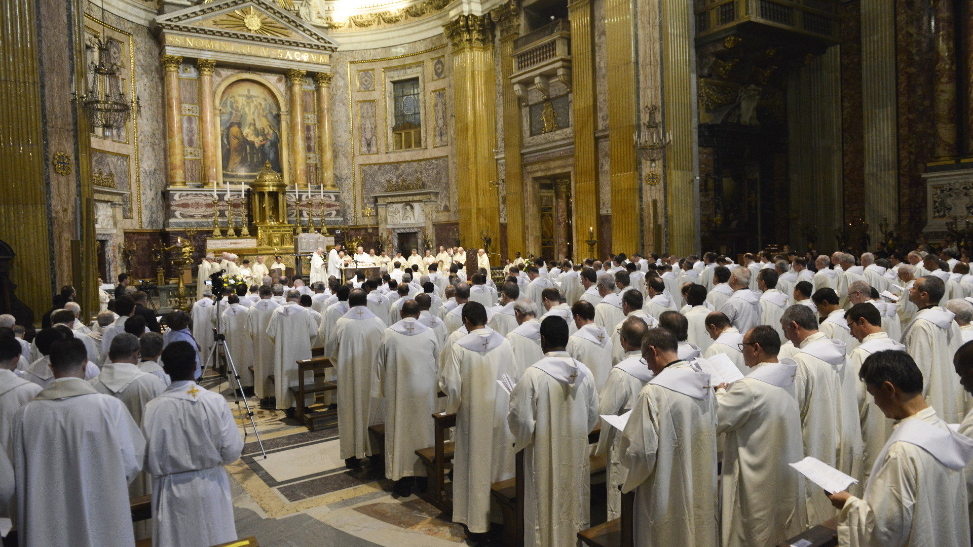 Gottesdienst der Jesuiten in der Mutterkirche des Ordens, "Il Gesu" in Rom, 2016