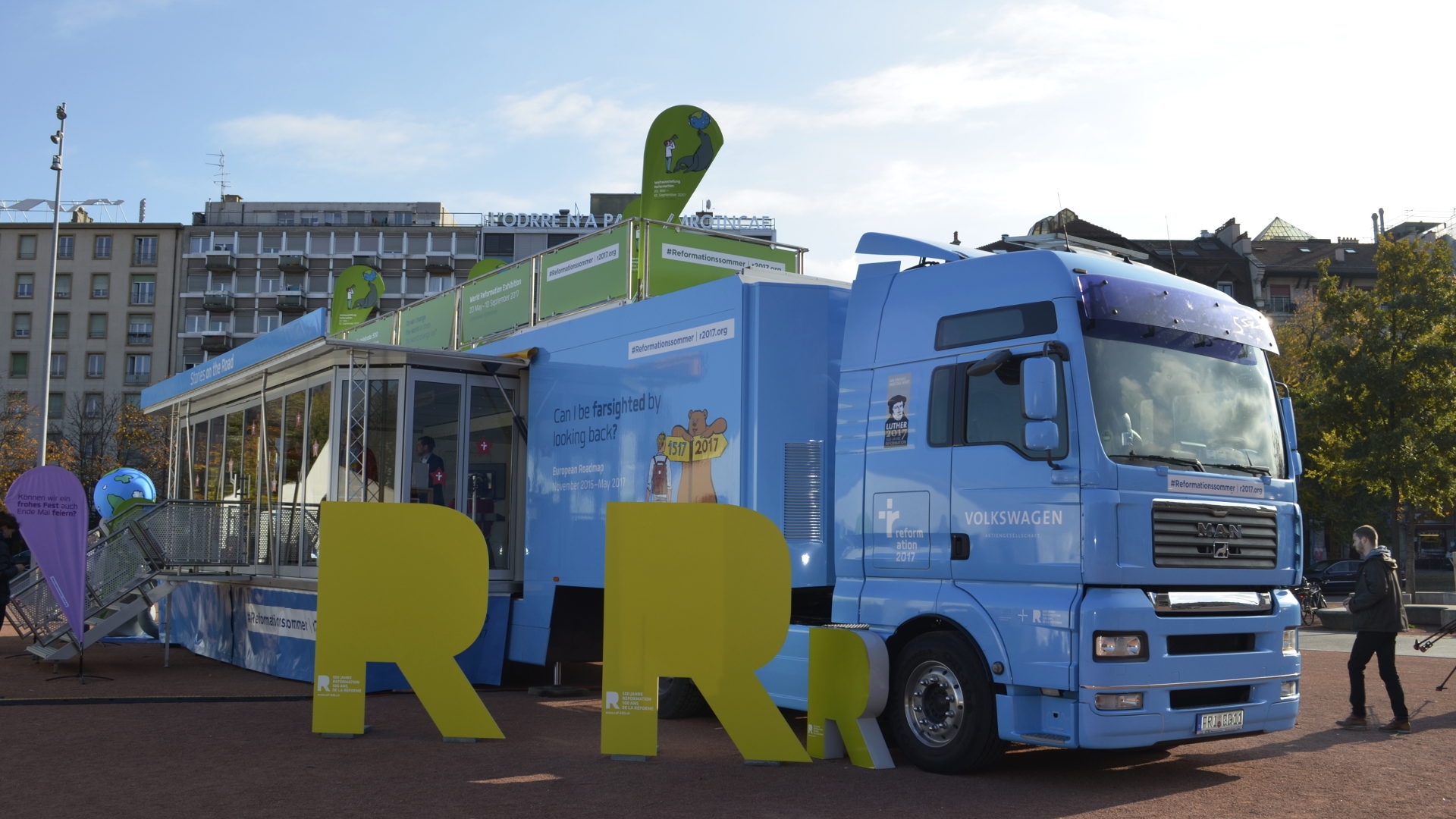 Der Reformationstruck am Start in Genf