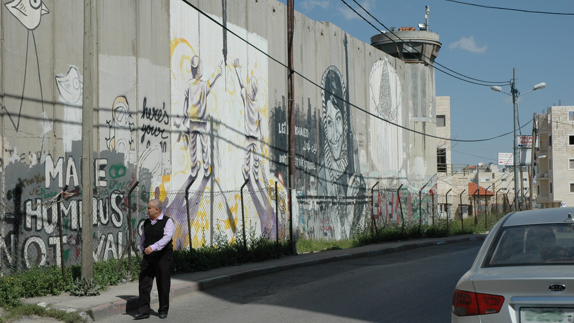 An der Trennmauer Israel-Palästina in Bethlehem.
