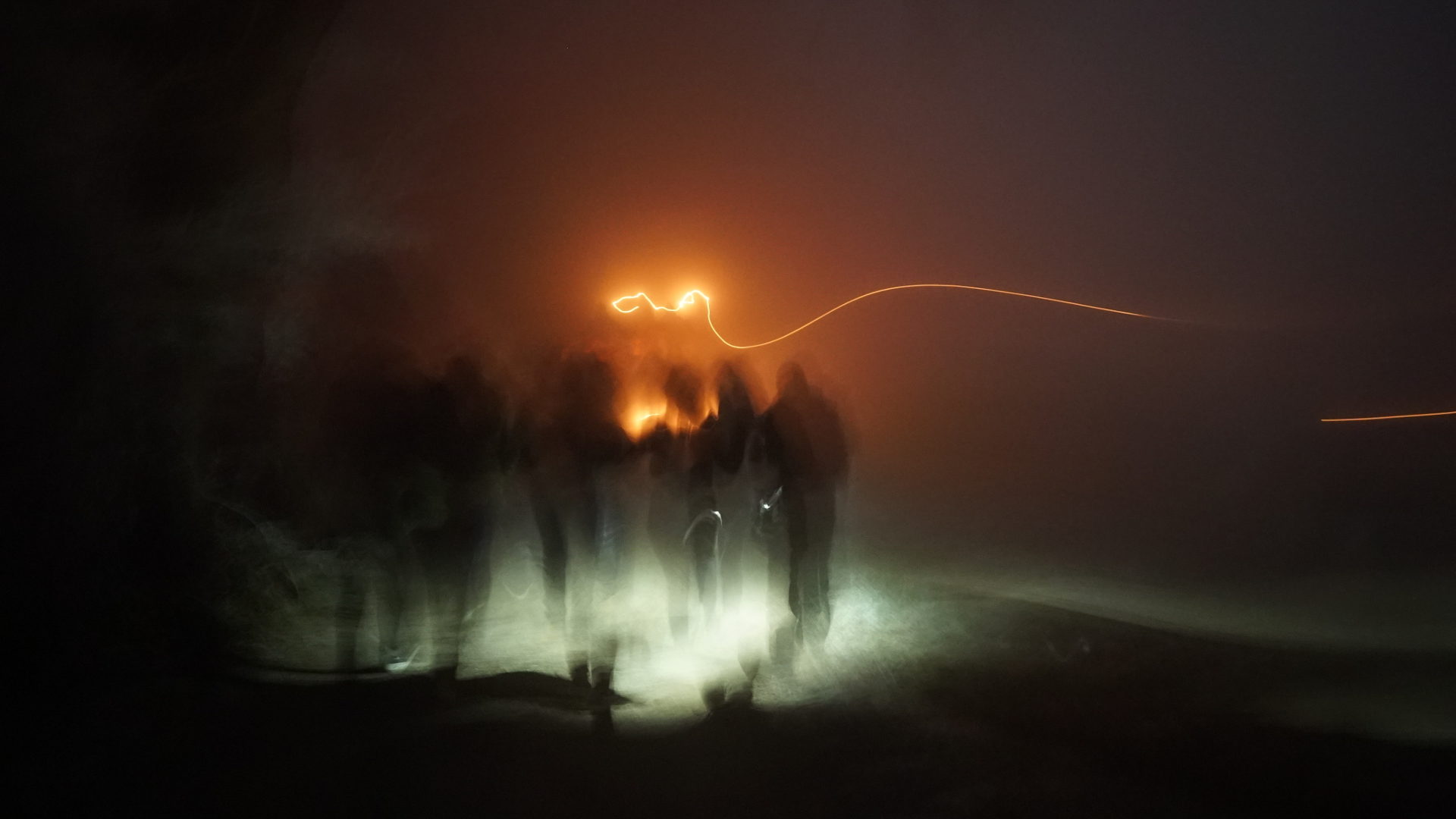 Ranfttreffen 2016: Unterwegs durch den dichten Nebel Richtung Ranftschlucht.