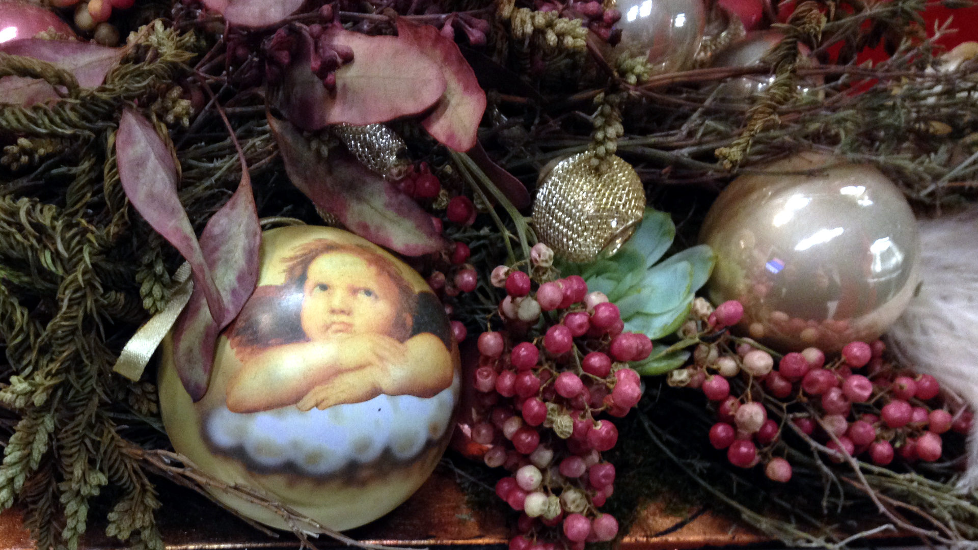 Engel in einer Weihnachtsdekoration
