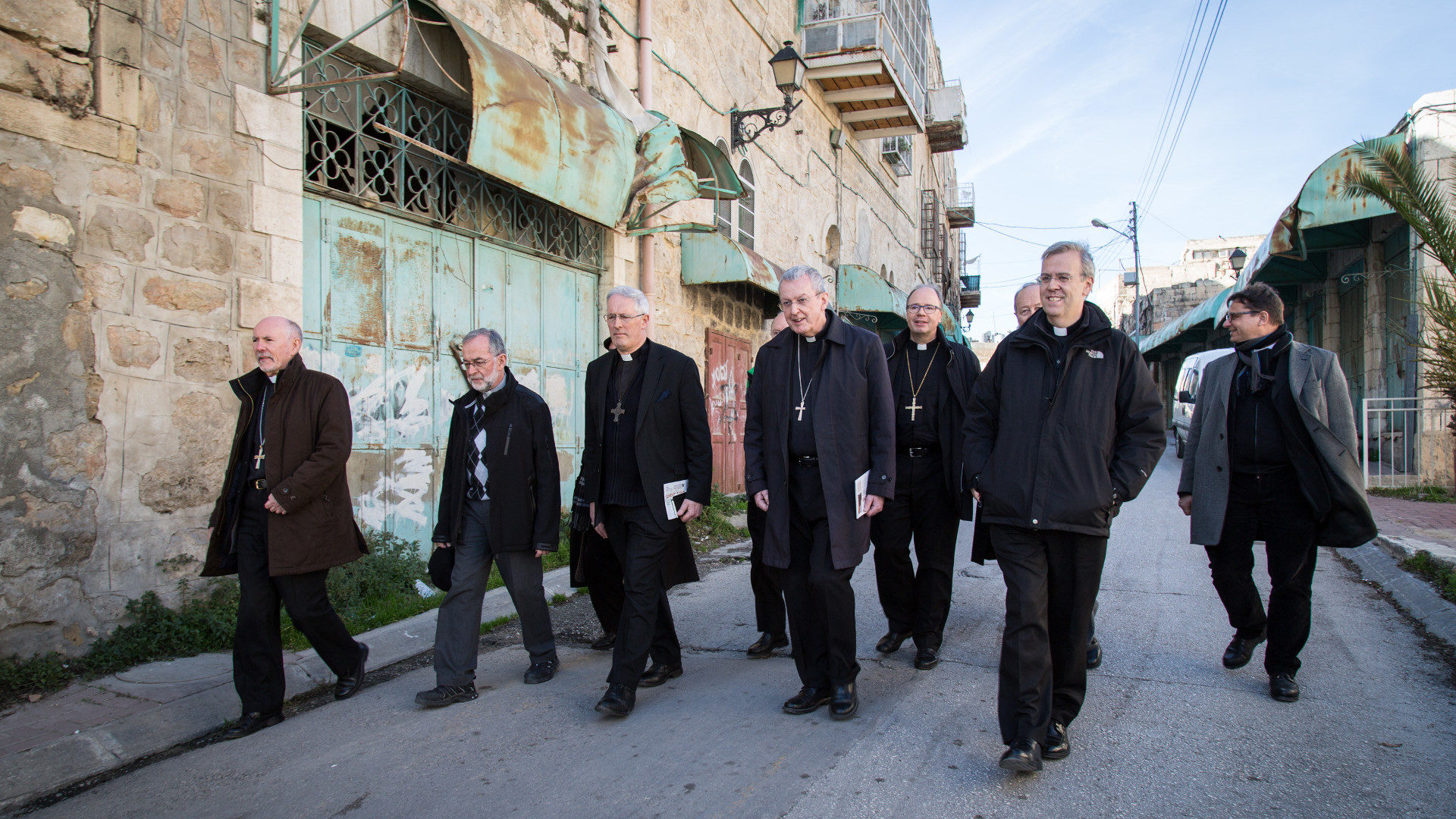 Katholische Bischöfe in Hebron. Ganz rechts: Felix Gmür, Bischof von Basel.