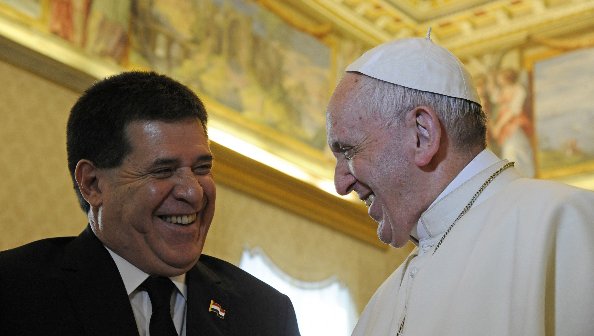 Papst Franziskus und Horacio Cartes, Präsident von Paraguay