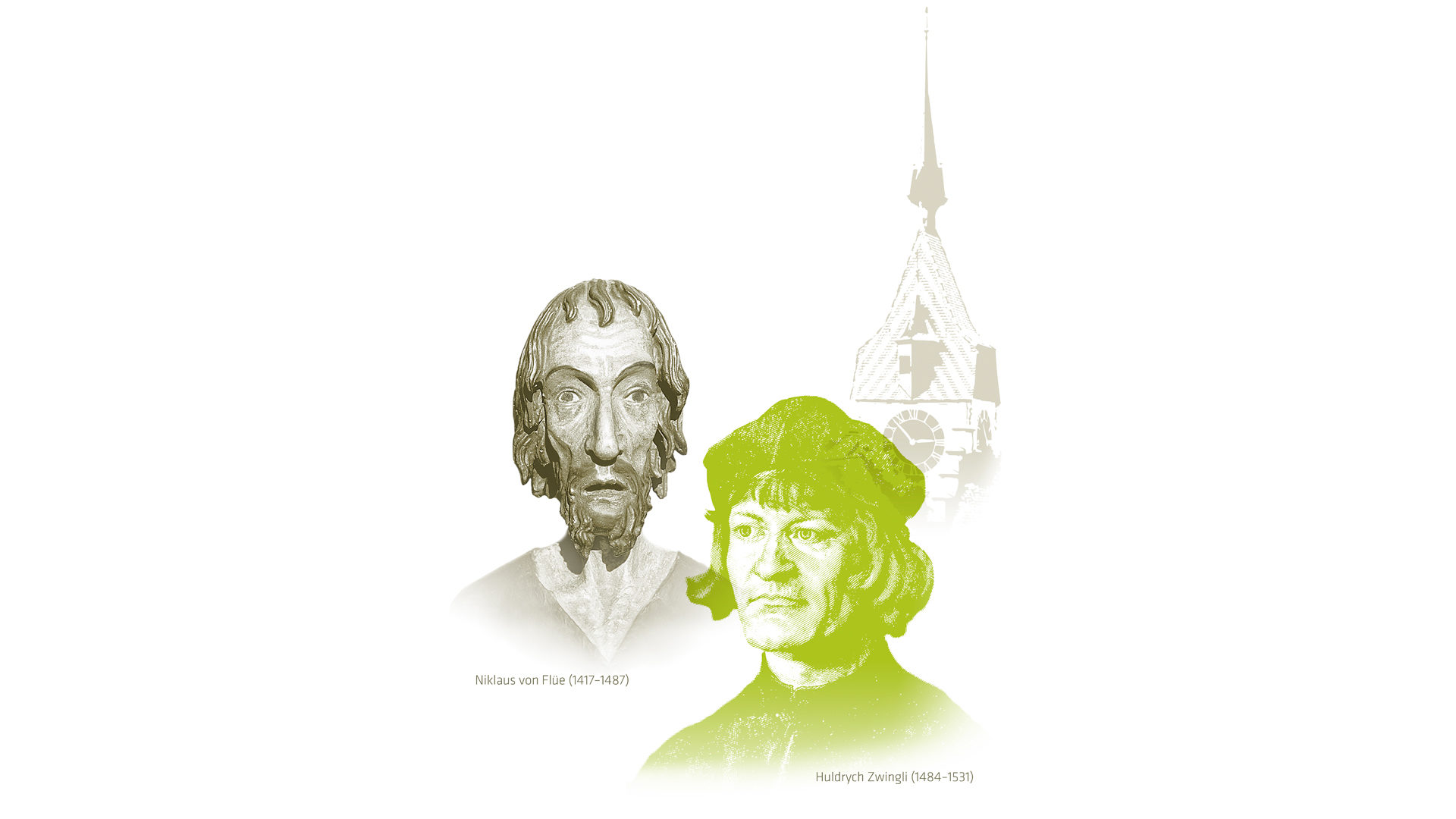 Niklaus von Flüe, Huldrych Zwingli und der Zytturm von Zug
