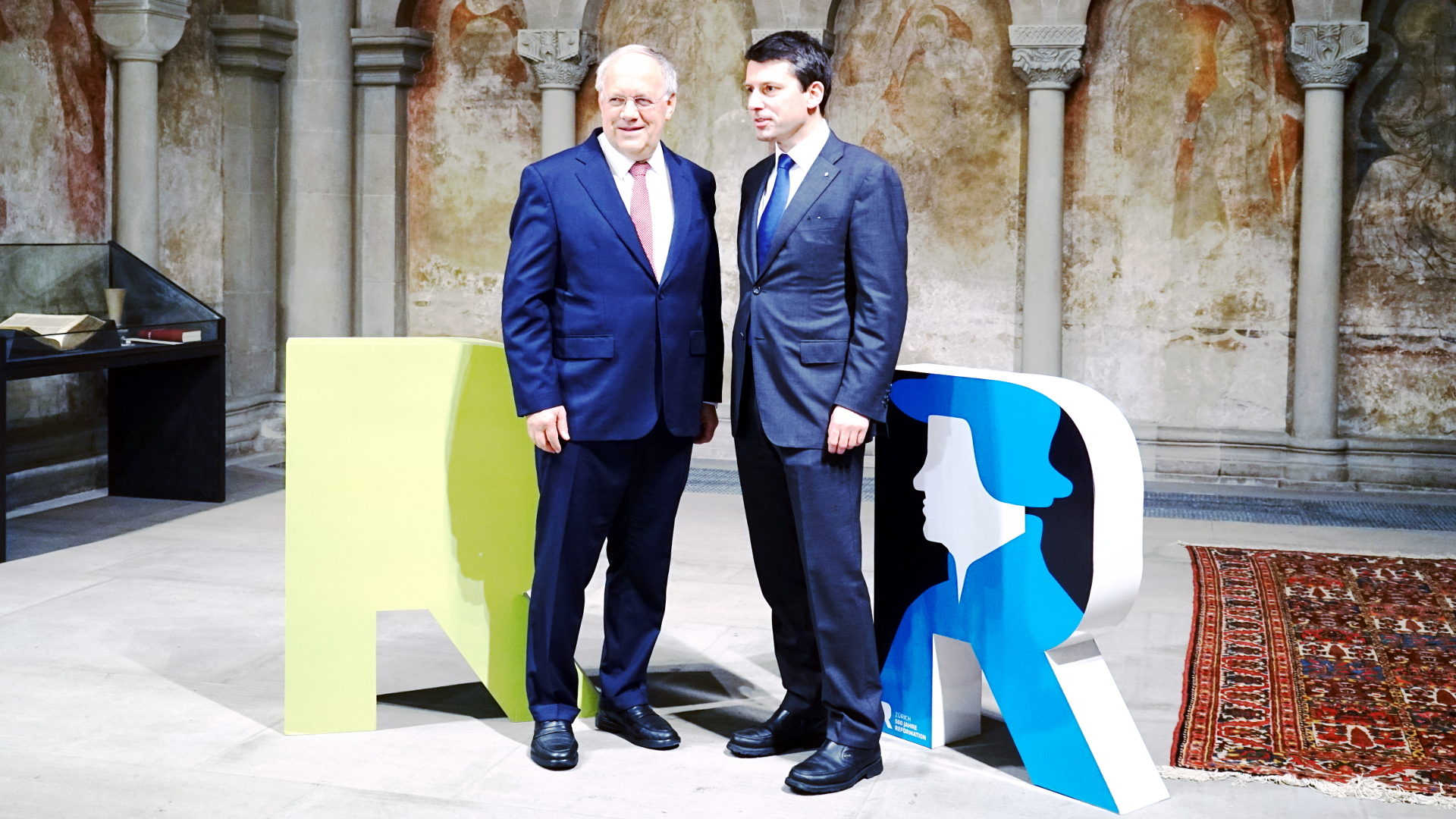 Bundesrat Schneider-Ammann und SEK-Ratspräsident Gottfried Locher