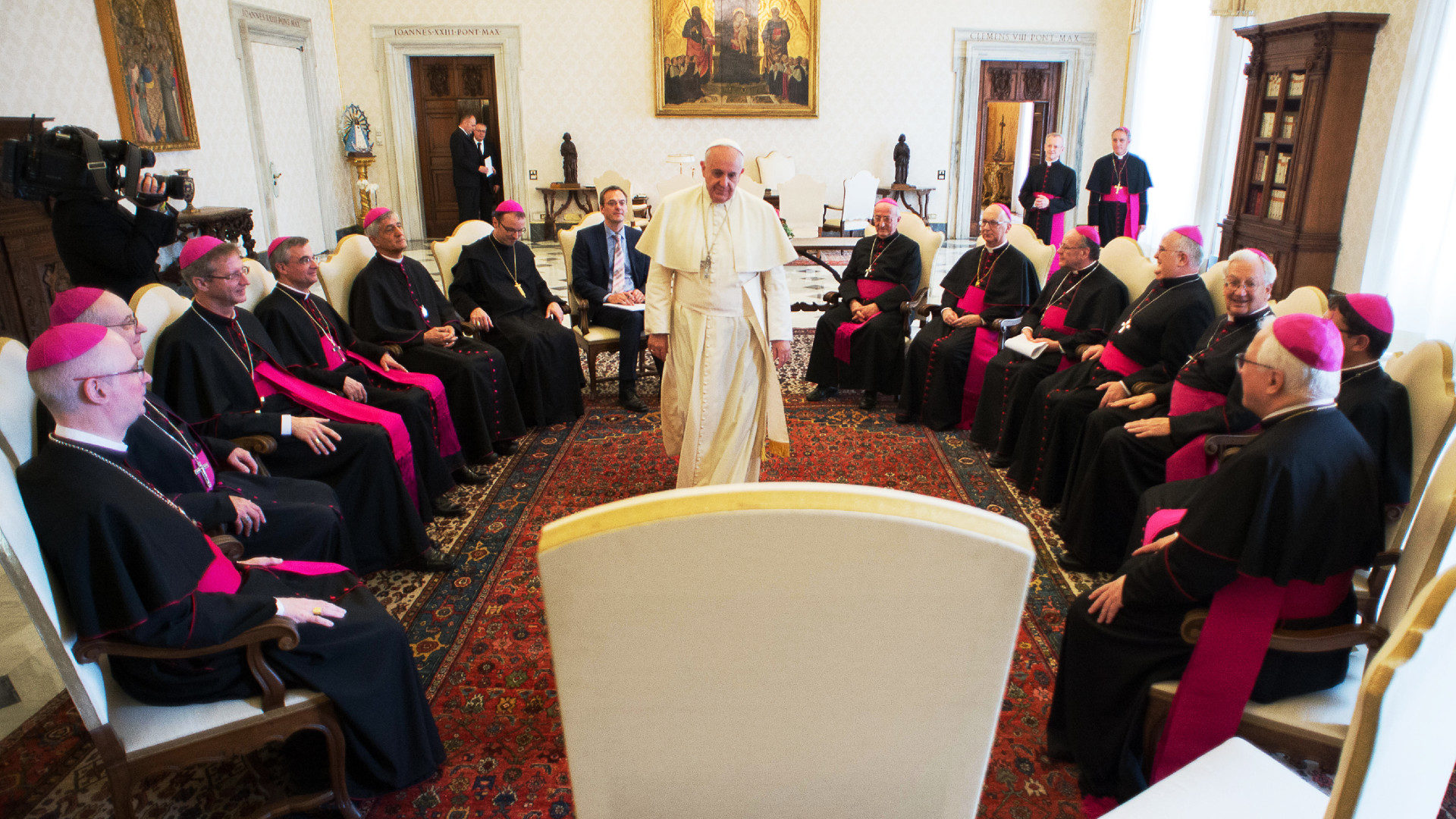 Schweizer Bischöfe bei Papst Franziskus 2014 im Vatikan