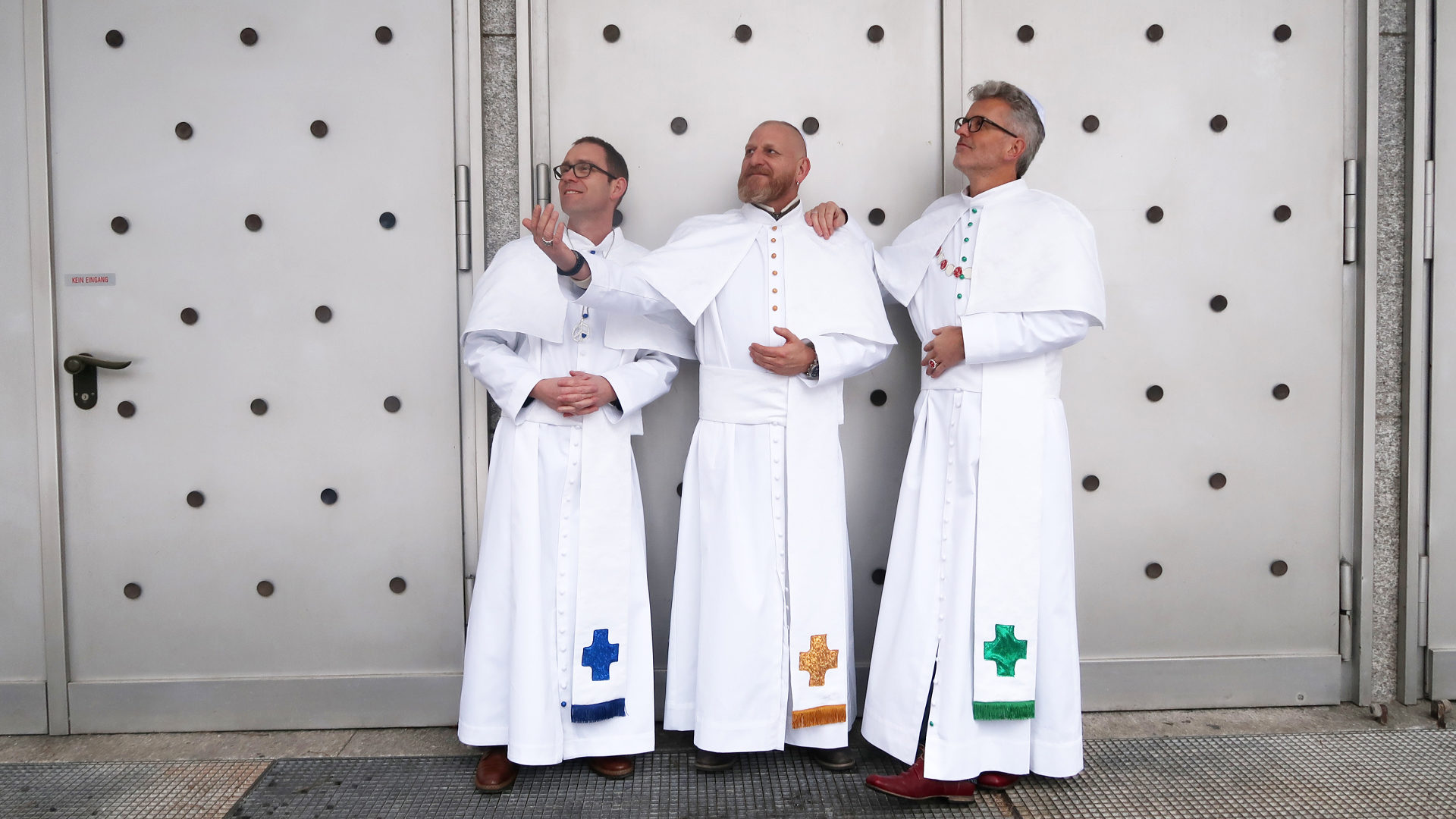Fasnachtspäpste (von links): Urban Schwegler, Franz Zemp und Herbert Gut
