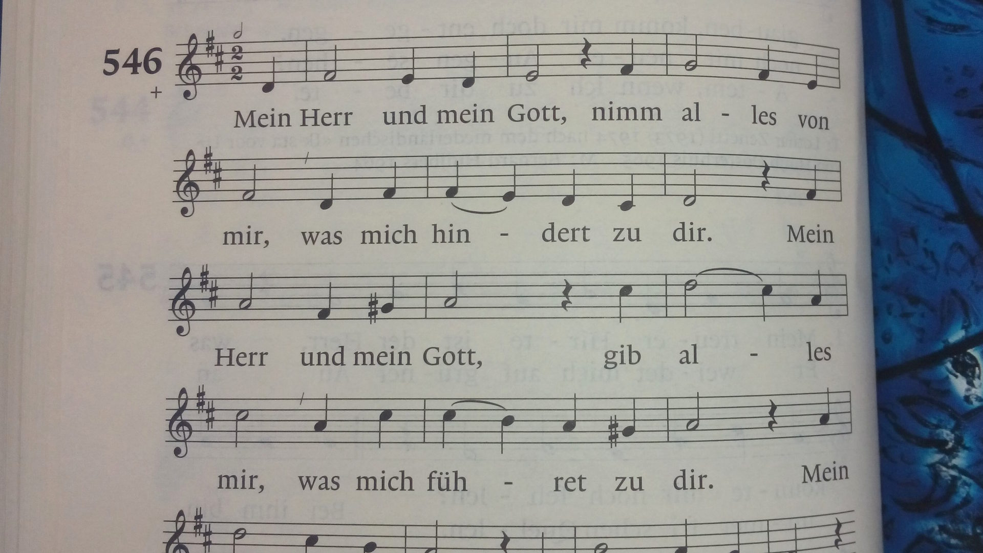 Bruder Klausen-Lied im Kirchgesangsbuch