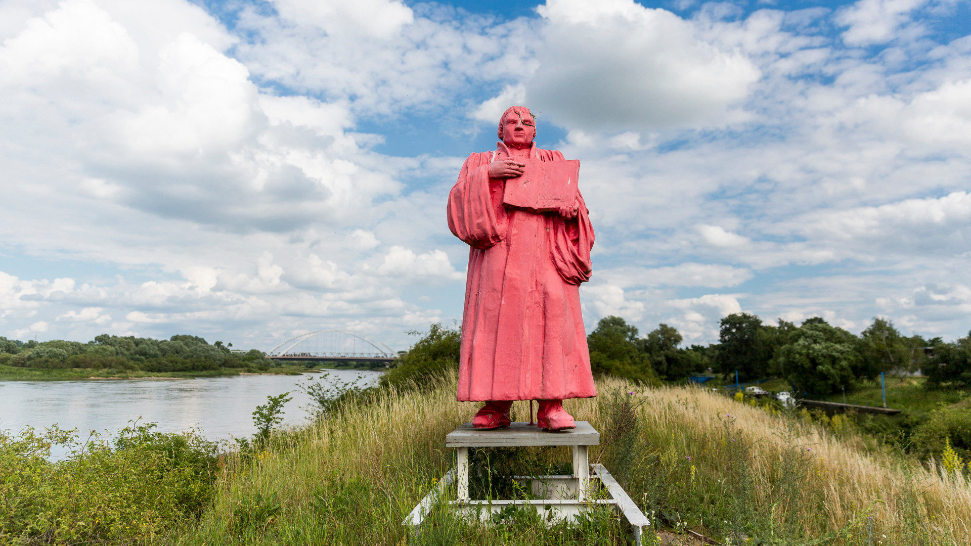 Martin Luther Skulptur in Wittenberg.