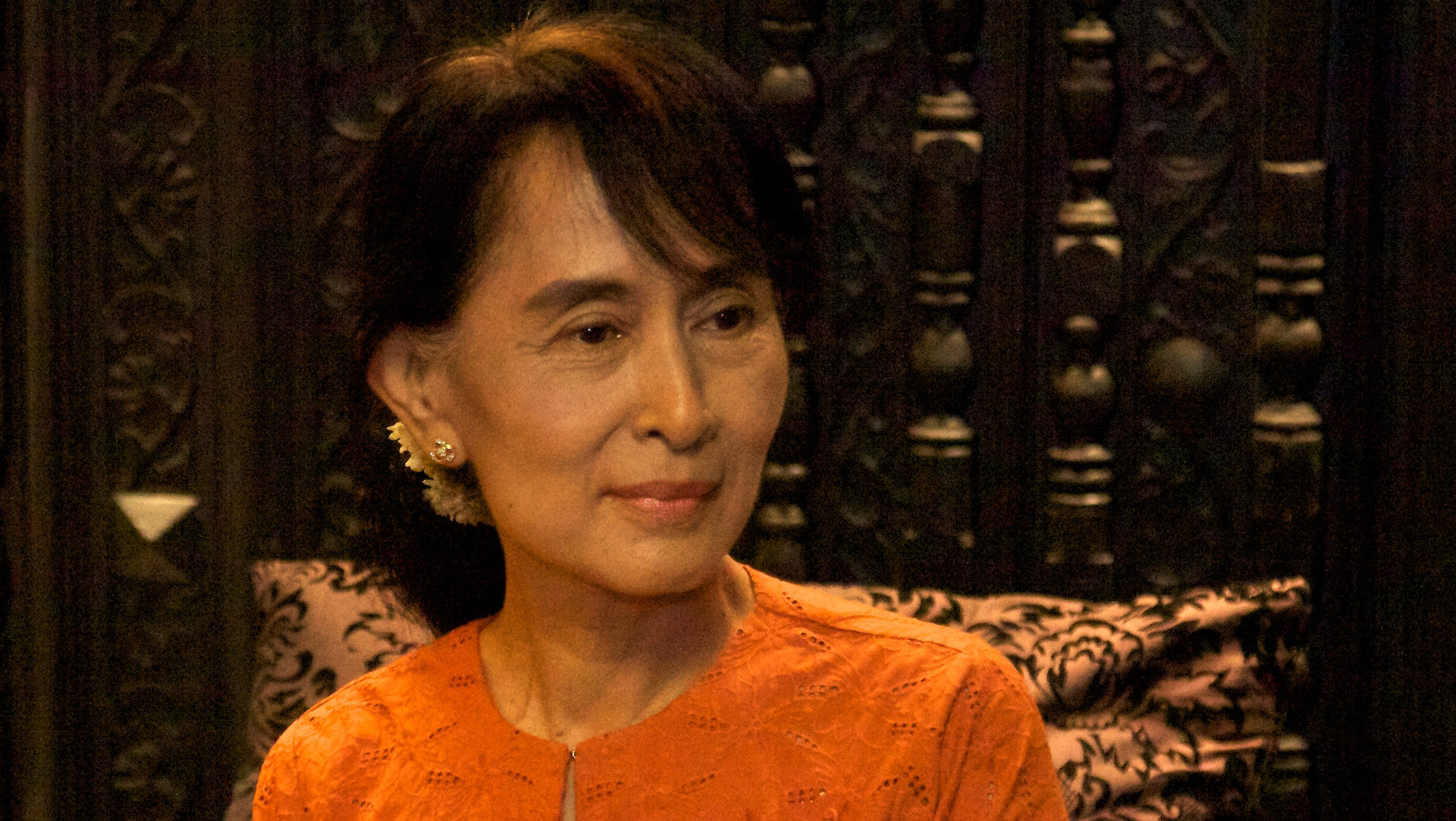 Staatsrätin Aung San Suu Kyi von Myanmar in einer Aufnahme von 2012