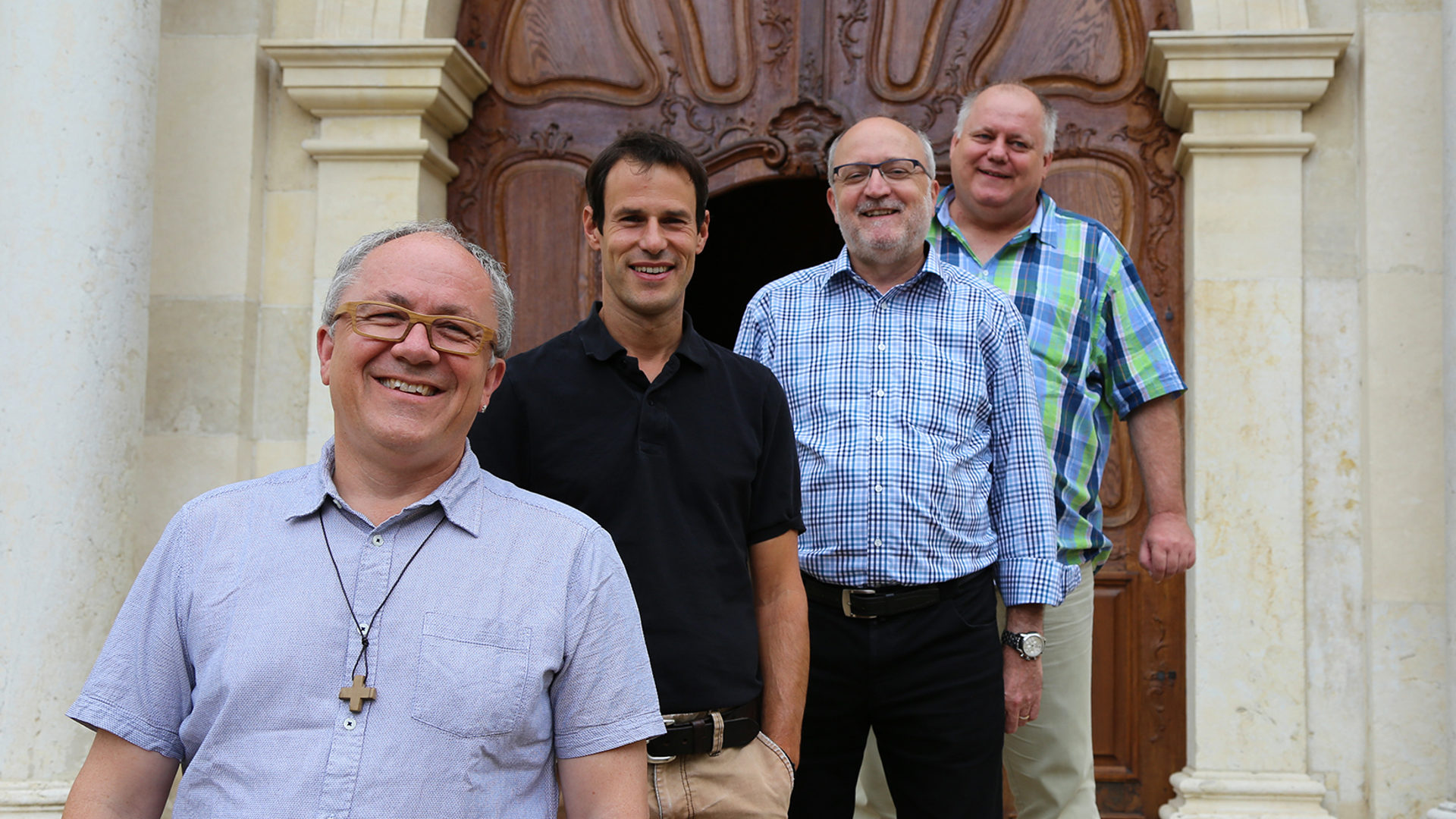 Gemeindeleiter und Pfarrer im neuen Pastoralraum Birstal sind bereit für den grossen Schritt in die Zukunft (von links: Felix Terrier, Daniel Fischler, Alois Schuler, Thomas Wittkowski)