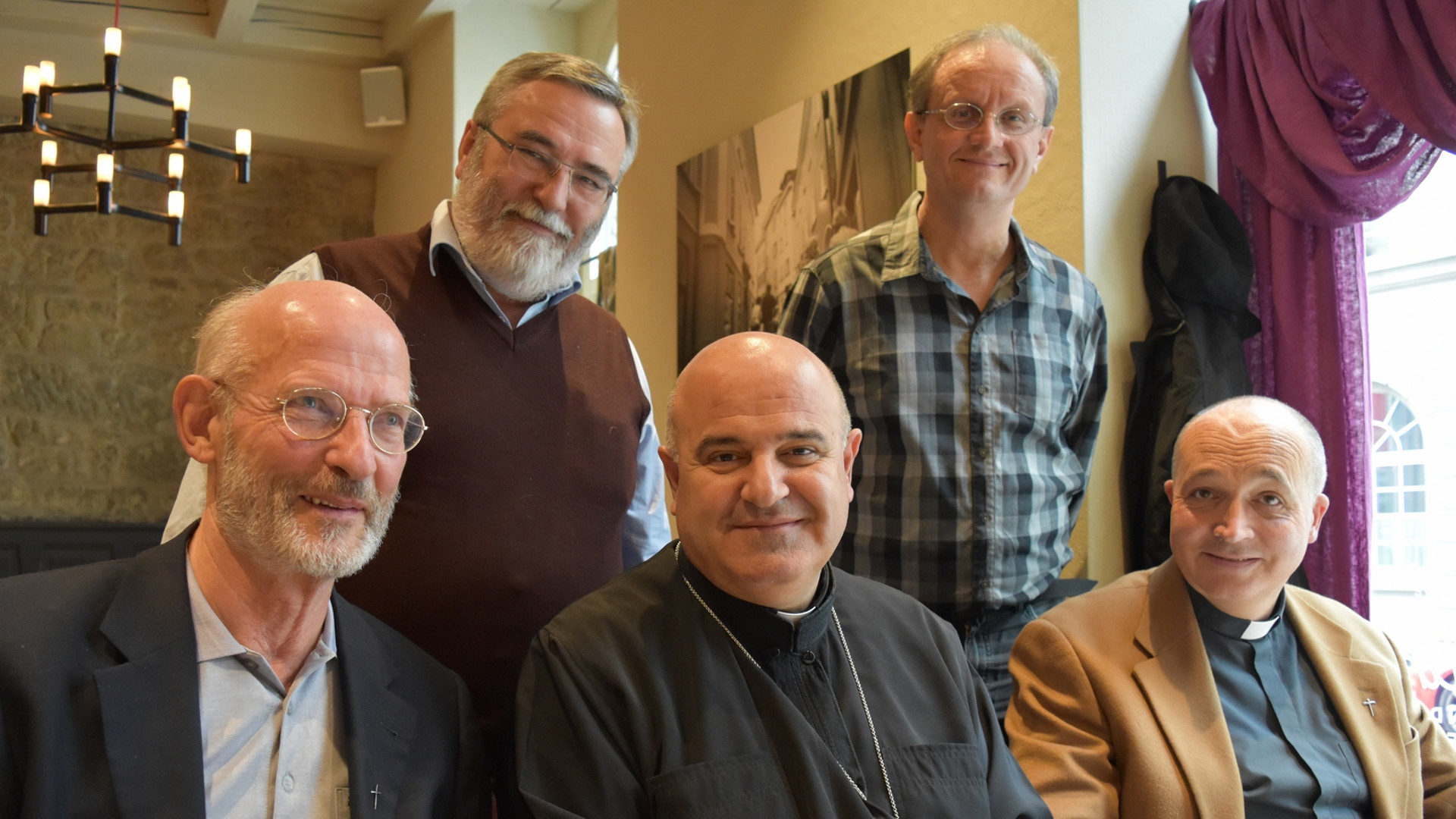 Georges Bacouni (Mitte) umgeben von Thomas Bieger, Hans Rahm, Andreas Baumeister, Pascal Burri (v.l.)