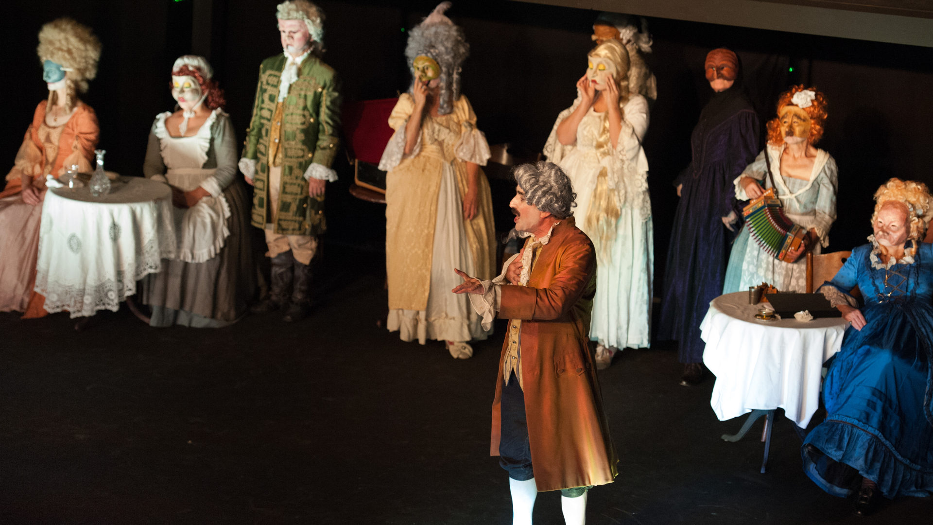 Szene aus "De Casanova im Chloster", einem Theaterstück von Thomas Hürlimann.
2017