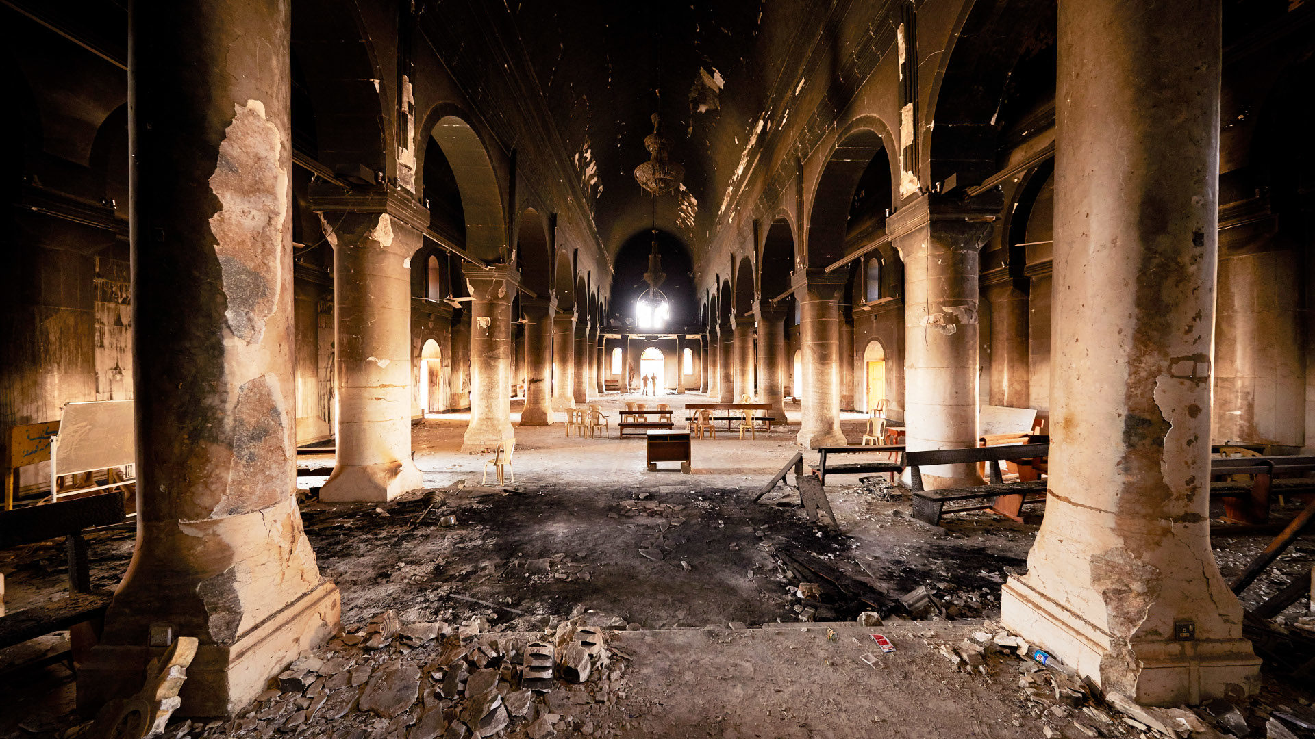 Zerstörte Kirche im Irak