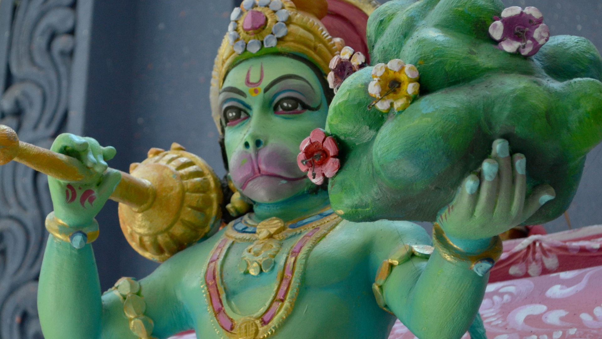 Affengott im Hindutempel im Haus der Religionen Bern.