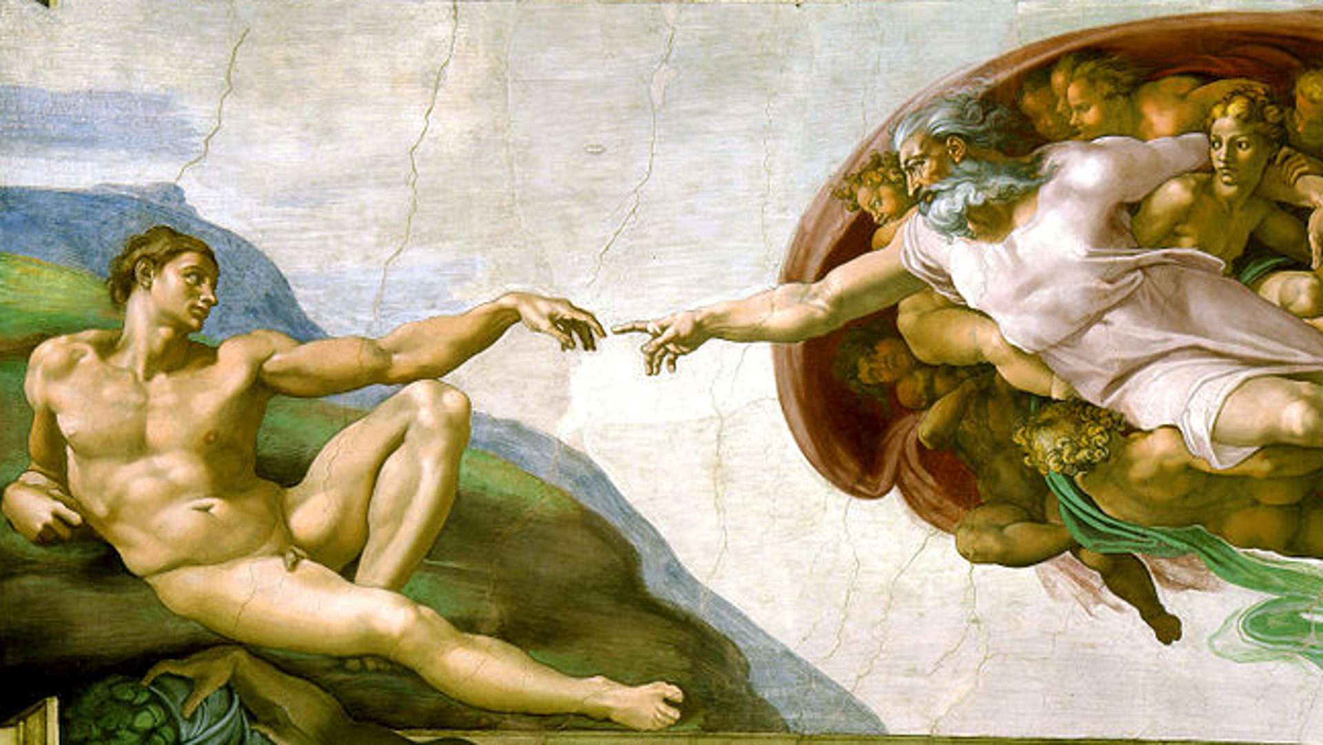 Gott mit Rauschebart: "Die Erschaffung Adams" von Michelangelo