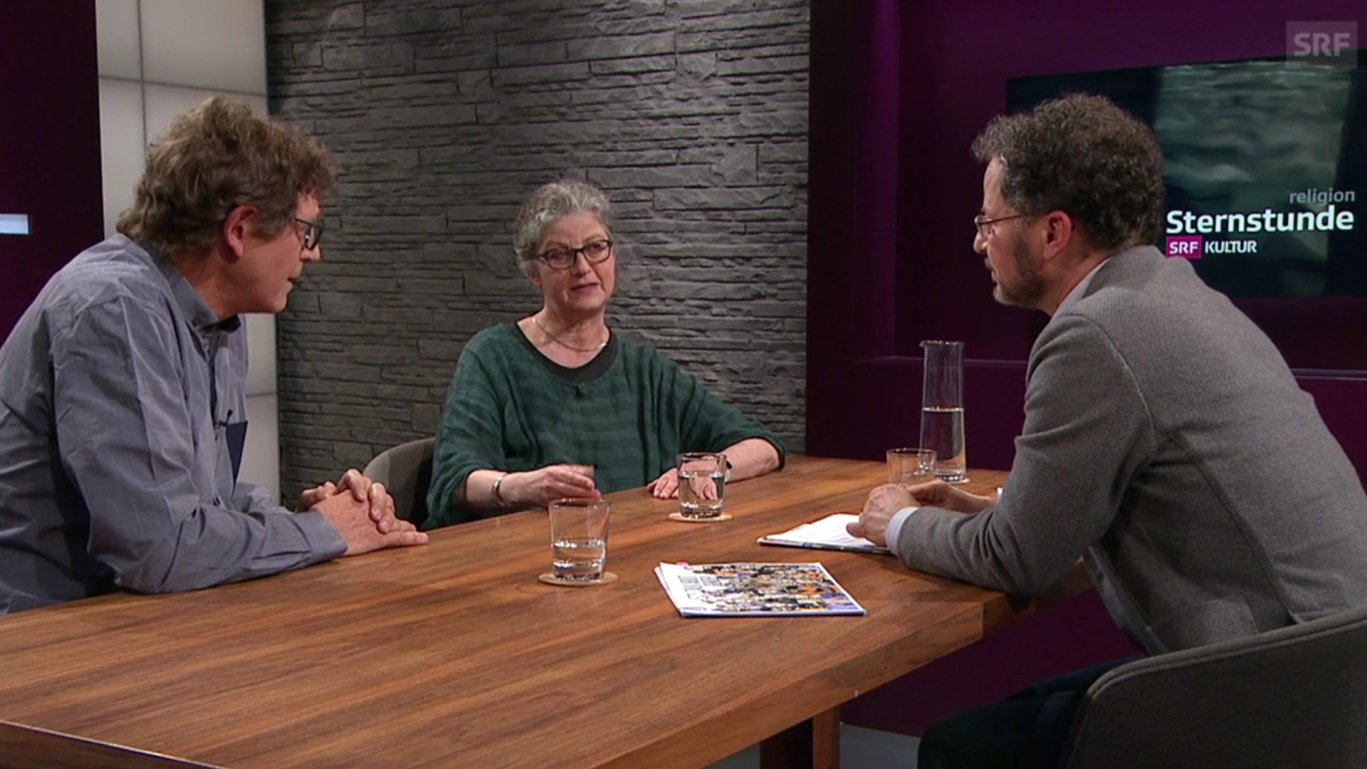 Wilf Gasser, Ina Praetorius und Norbert Bischofberger in der Sternstunde Religion