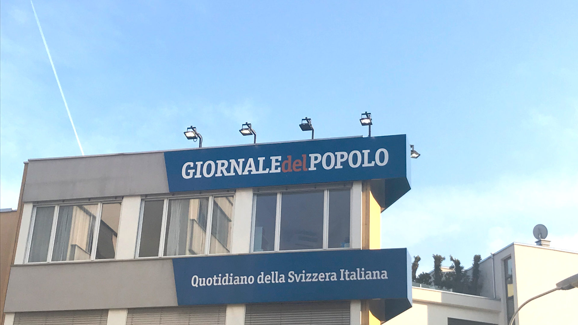 Gebäude des "Giornale del Popolo", der Zeitung des Bischofs von Lugano